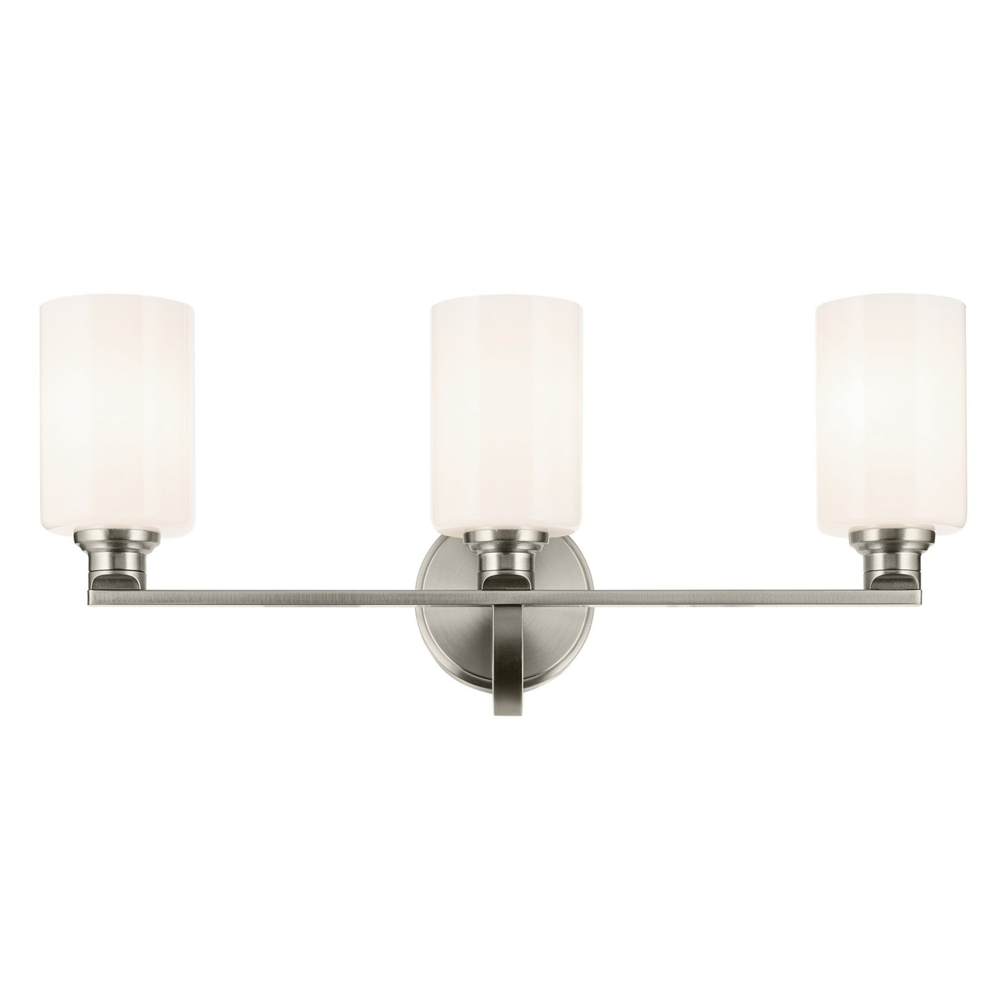 Gioe 24" 3-Light Bath Vanity Light, Brushed Nickel Finish Etched Glass - Bees Lighting