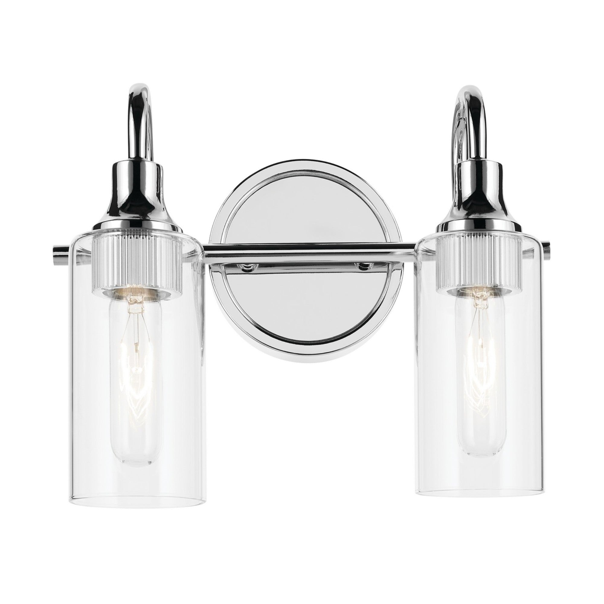 Kavi 13" 2-Light Bath Vanity Light, Chrome Finish - Bees Lighting