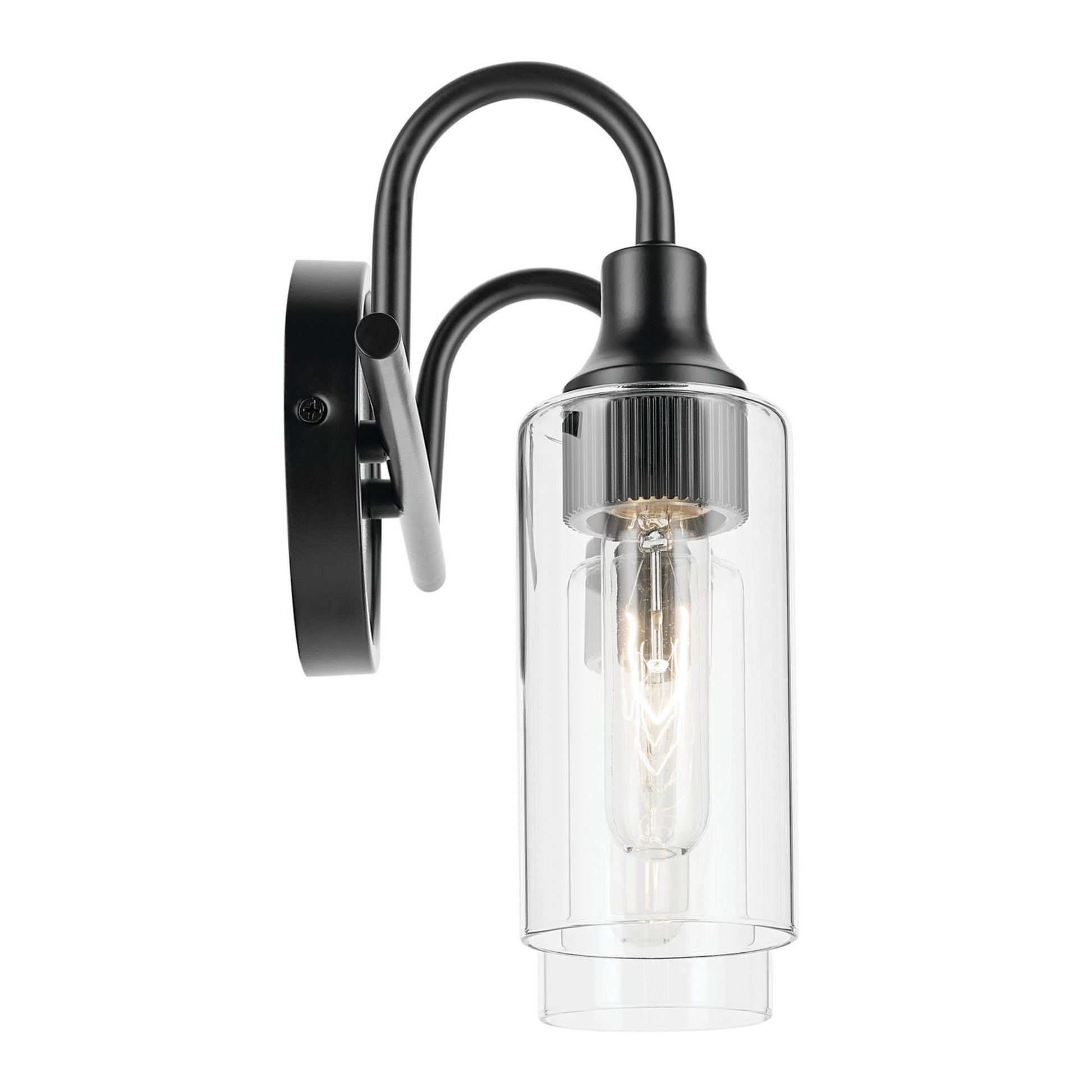 Kavi 13" 2-Light Bath Vanity Light, Black Finish - Bees Lighting