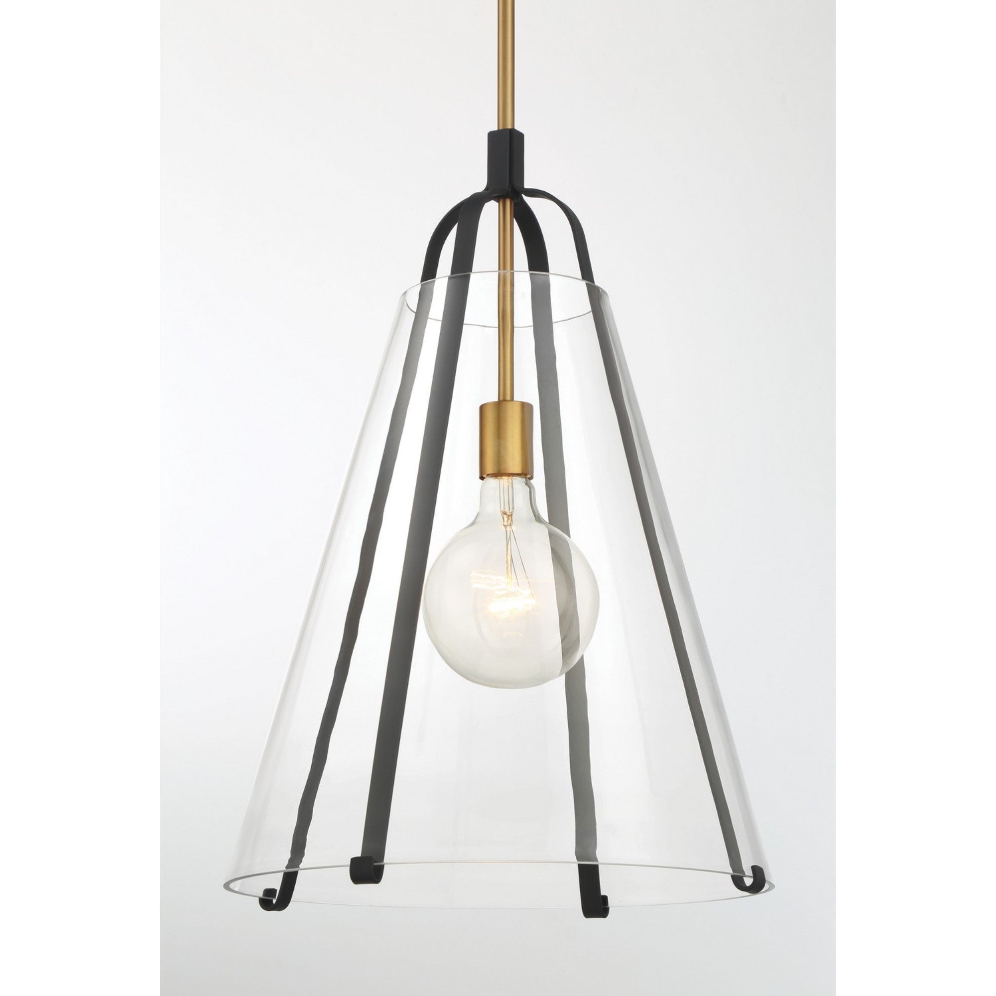 Paxos 12" Pendant, Legacy Brass & Sand Coal Finish - Bees Lighting