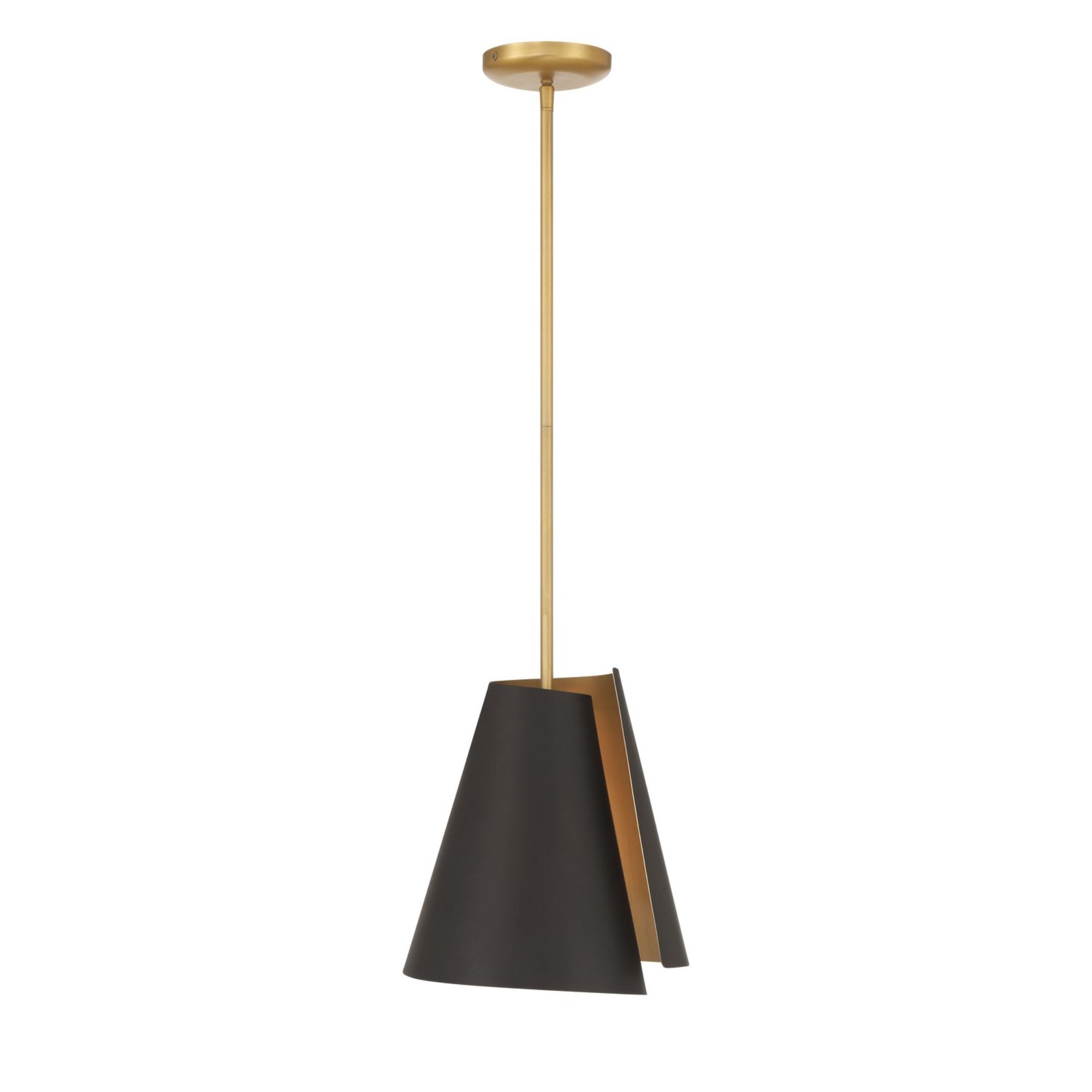Hillcrest 14" Pendant, Legacy Brass & Dark Bronze Finish - Bees Lighting
