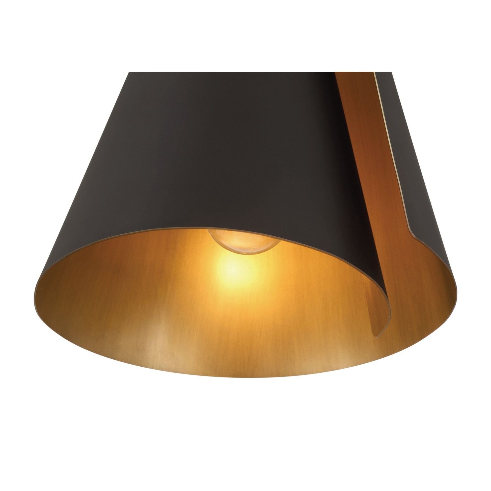 Hillcrest 14" Pendant, Legacy Brass & Dark Bronze Finish - Bees Lighting