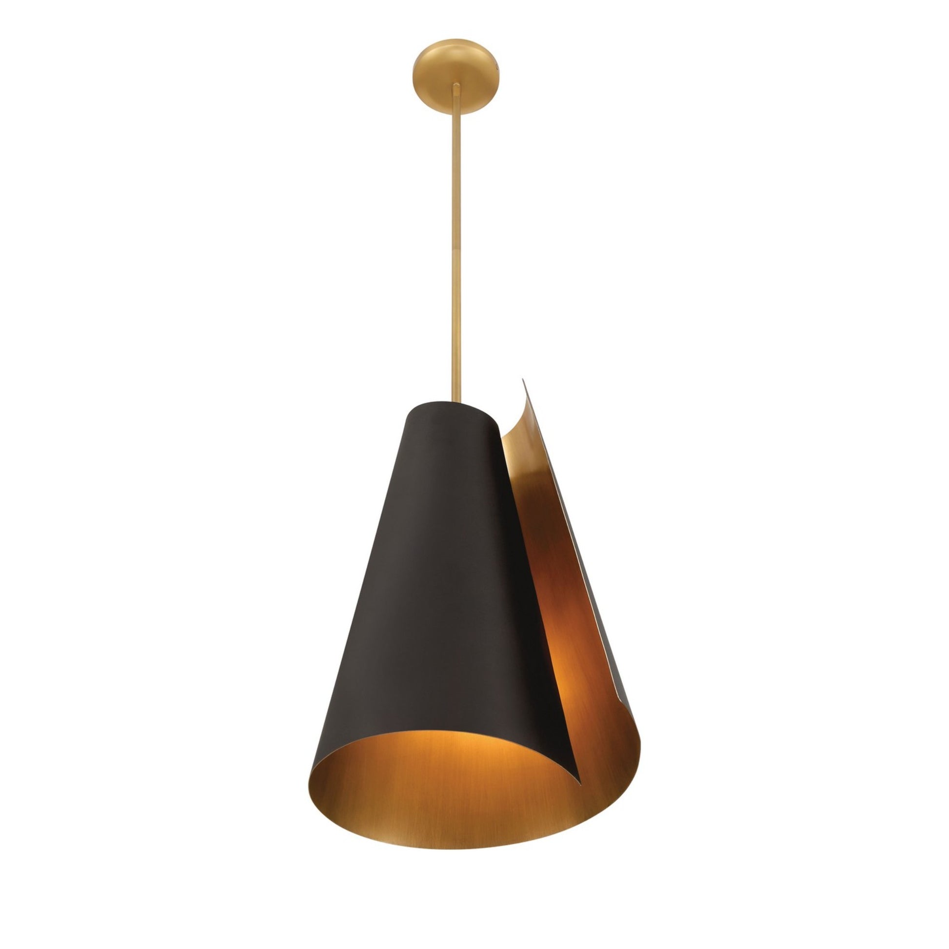 Hillcrest 23" Pendant, Legacy Brass & Dark Bronze Finish - Bees Lighting