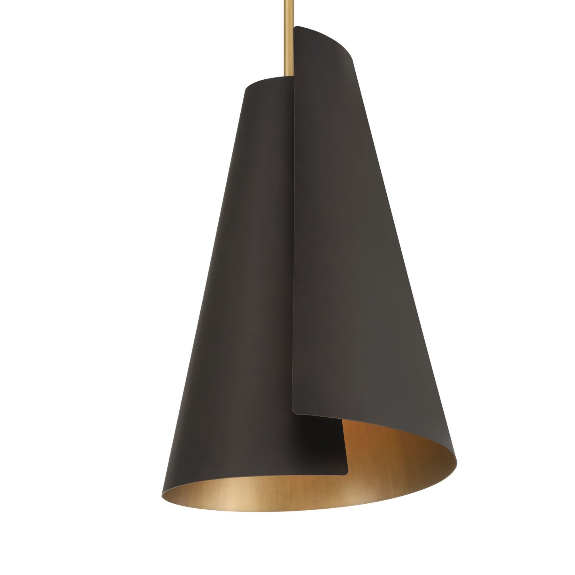 Hillcrest 23" Pendant, Legacy Brass & Dark Bronze Finish - Bees Lighting