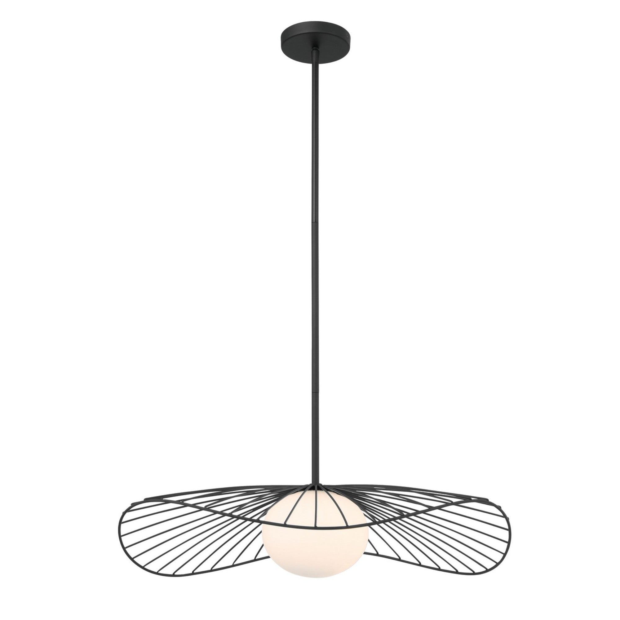 Langley 24" Pendant, Dark Matte Black Finish - Bees Lighting