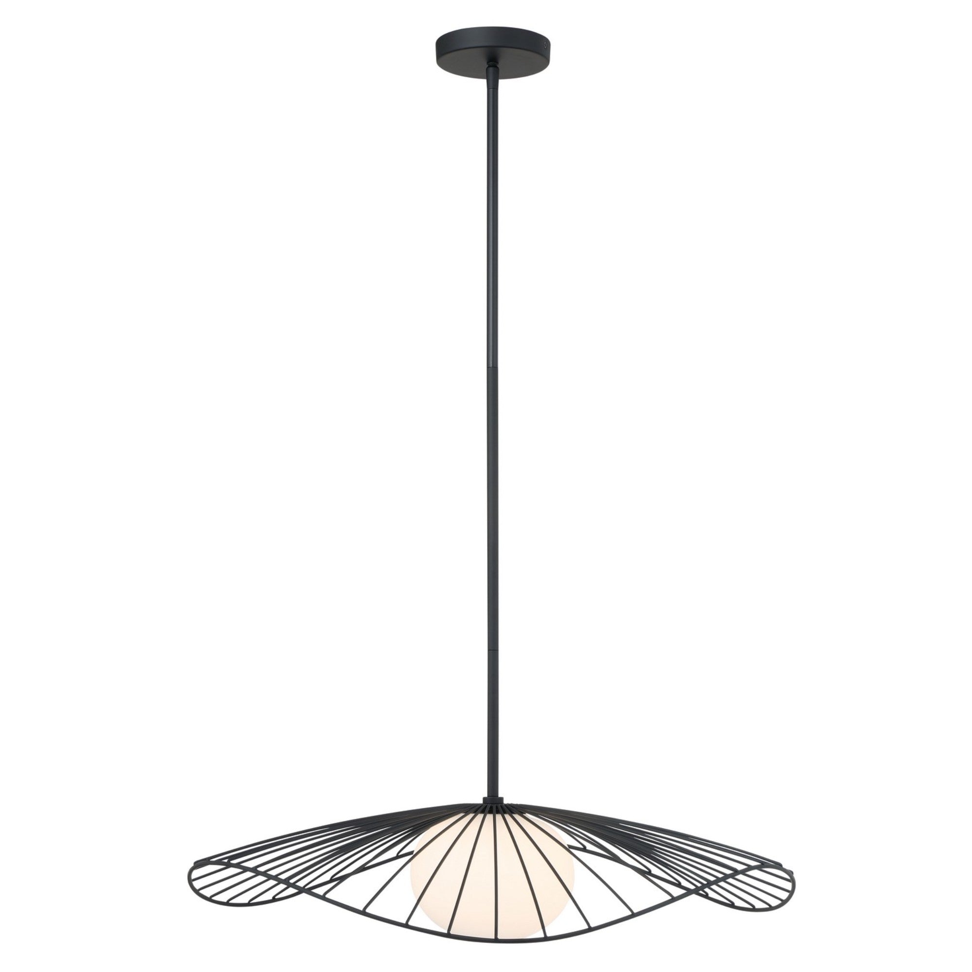 Langley 24" Pendant, Dark Matte Black Finish - Bees Lighting