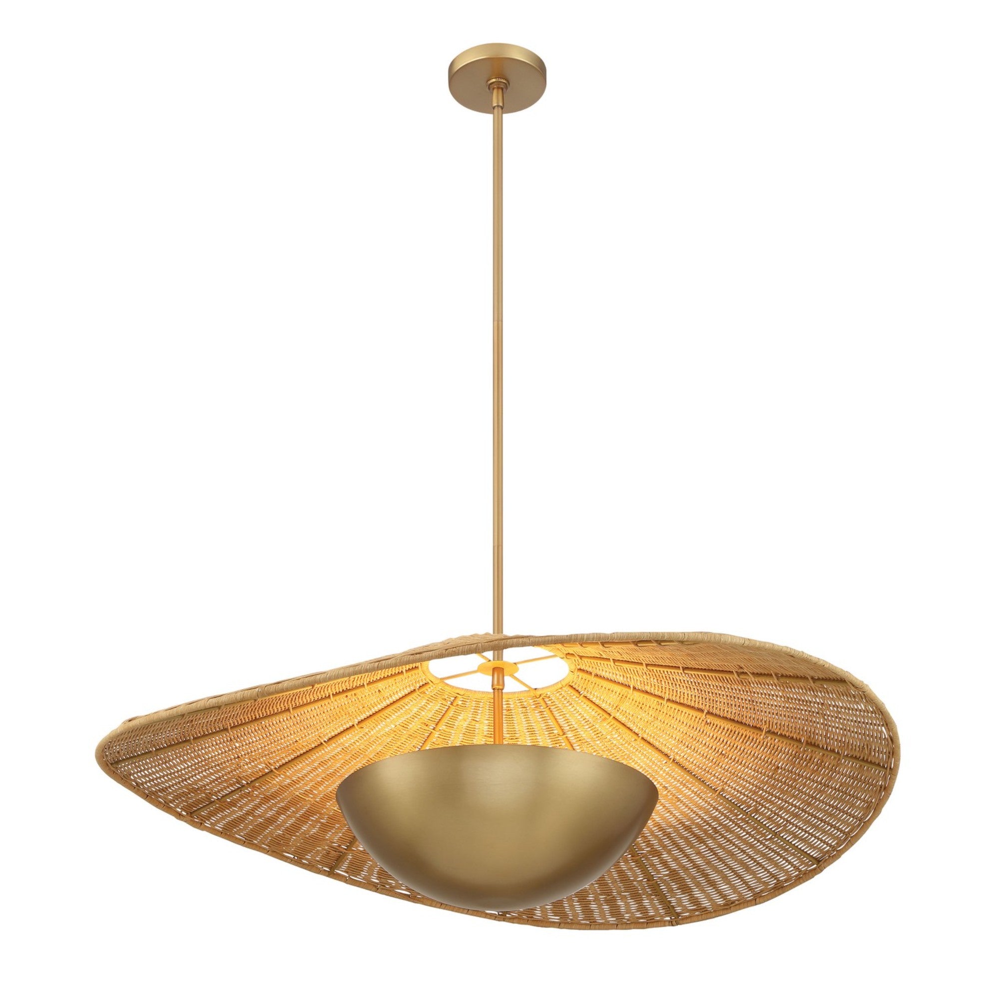 Nestor 36" 3-Light Pendant, Legacy Brass Finish - Bees Lighting