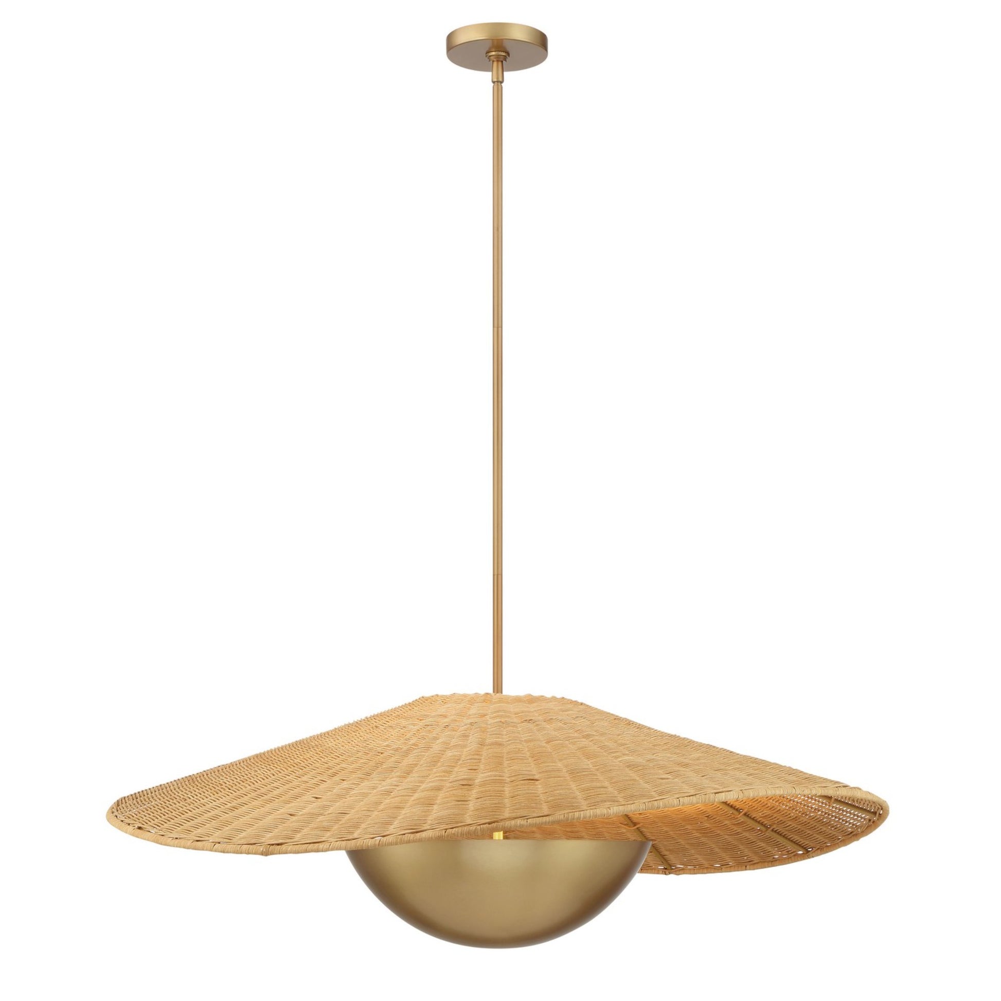 Nestor 36" 3-Light Pendant, Legacy Brass Finish - Bees Lighting