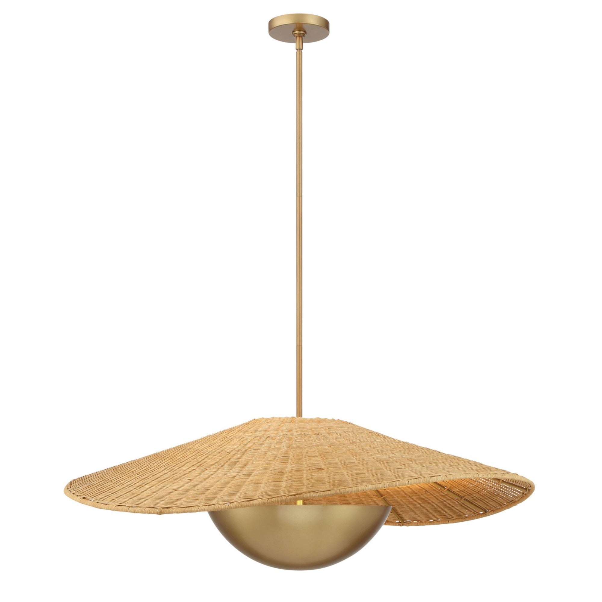 Nestor 36" 3-Light Pendant, Legacy Brass Finish - Bees Lighting