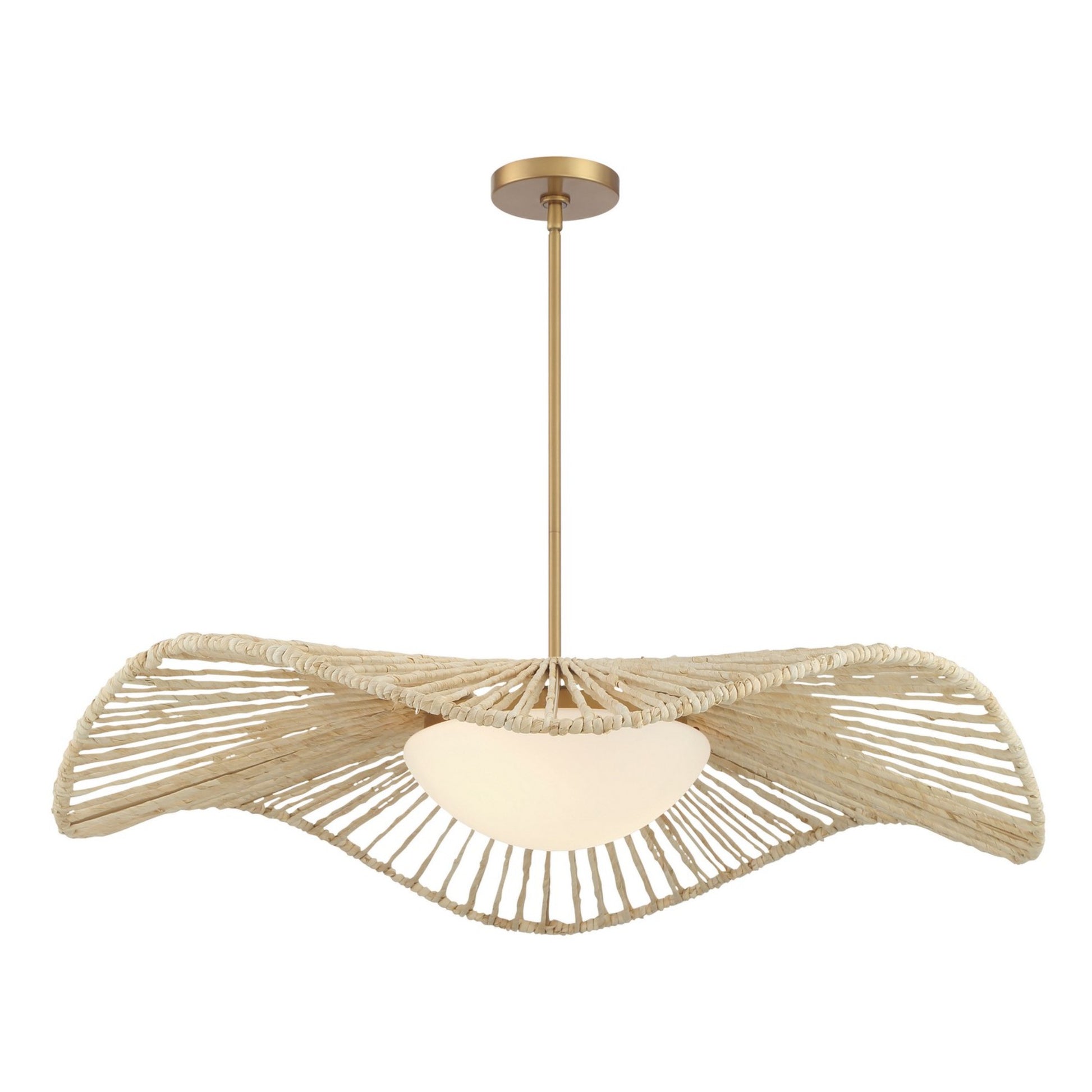 Longfield 36" 2-Light Pendant, Legacy Brass Finish - Bees Lighting