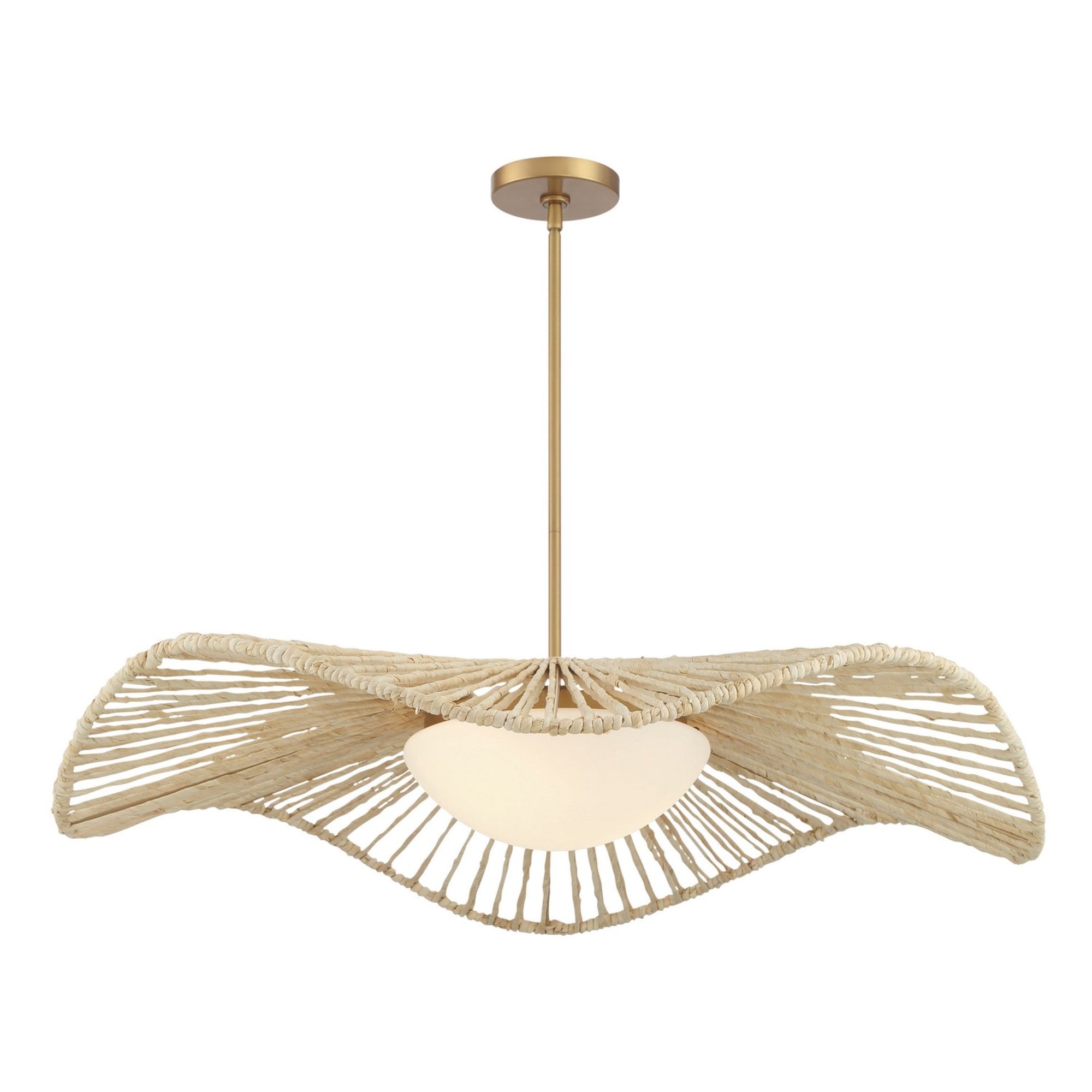 Longfield 36" 2-Light Pendant, Legacy Brass Finish - Bees Lighting