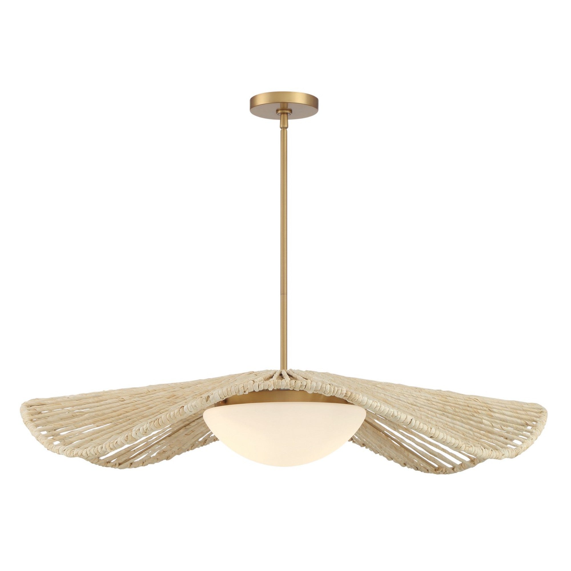 Longfield 36" 2-Light Pendant, Legacy Brass Finish - Bees Lighting