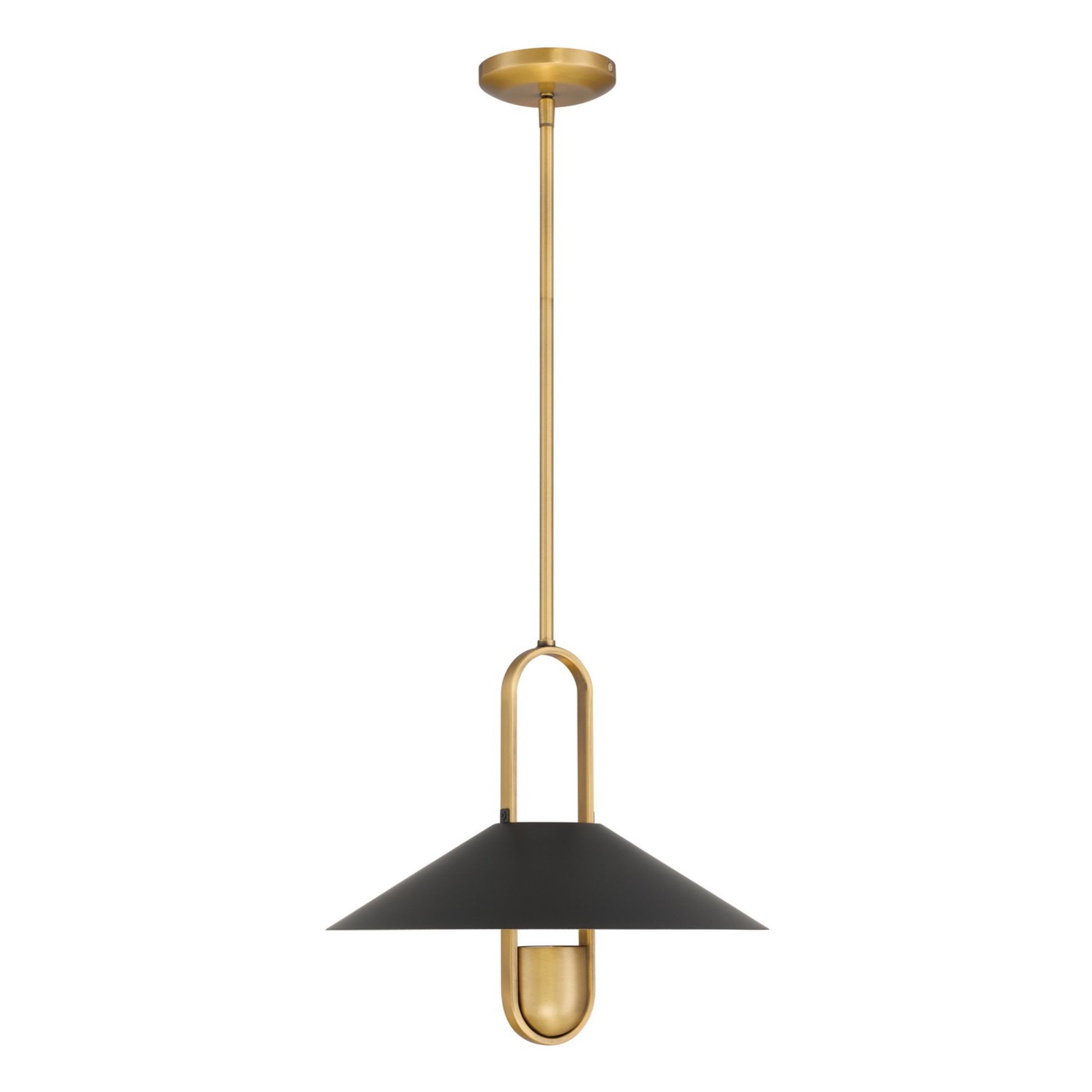 Goldenridge 15" Pendant, Legacy Brass & Dark Matte Black Finish - Bees Lighting