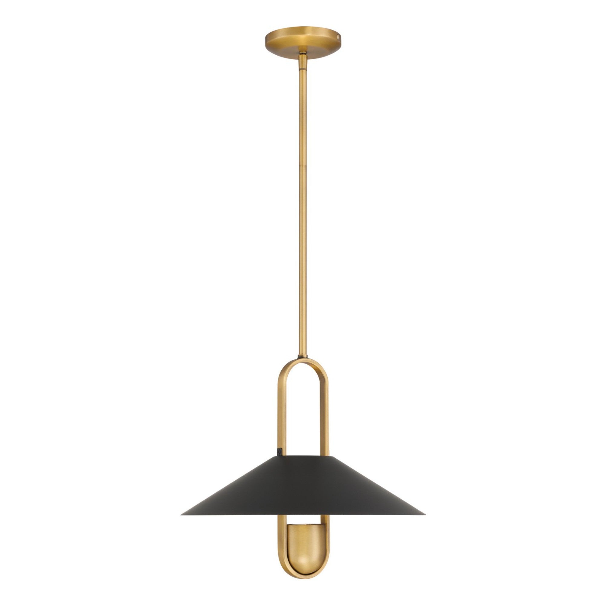 Goldenridge 15" Pendant, Legacy Brass & Dark Matte Black Finish - Bees Lighting