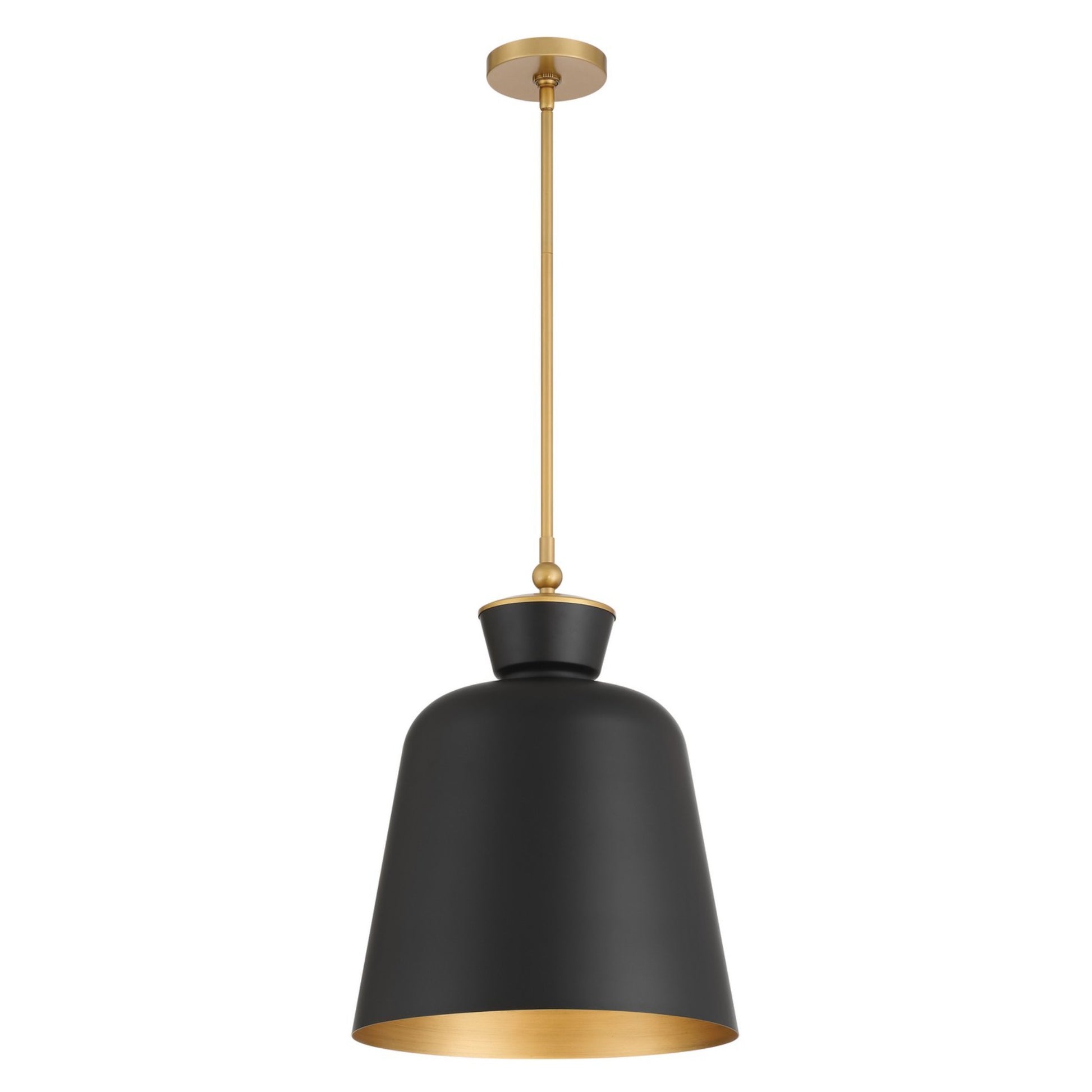 Holloway 20" Pendant, Legacy Brass & Dark Matte Black Finish - Bees Lighting