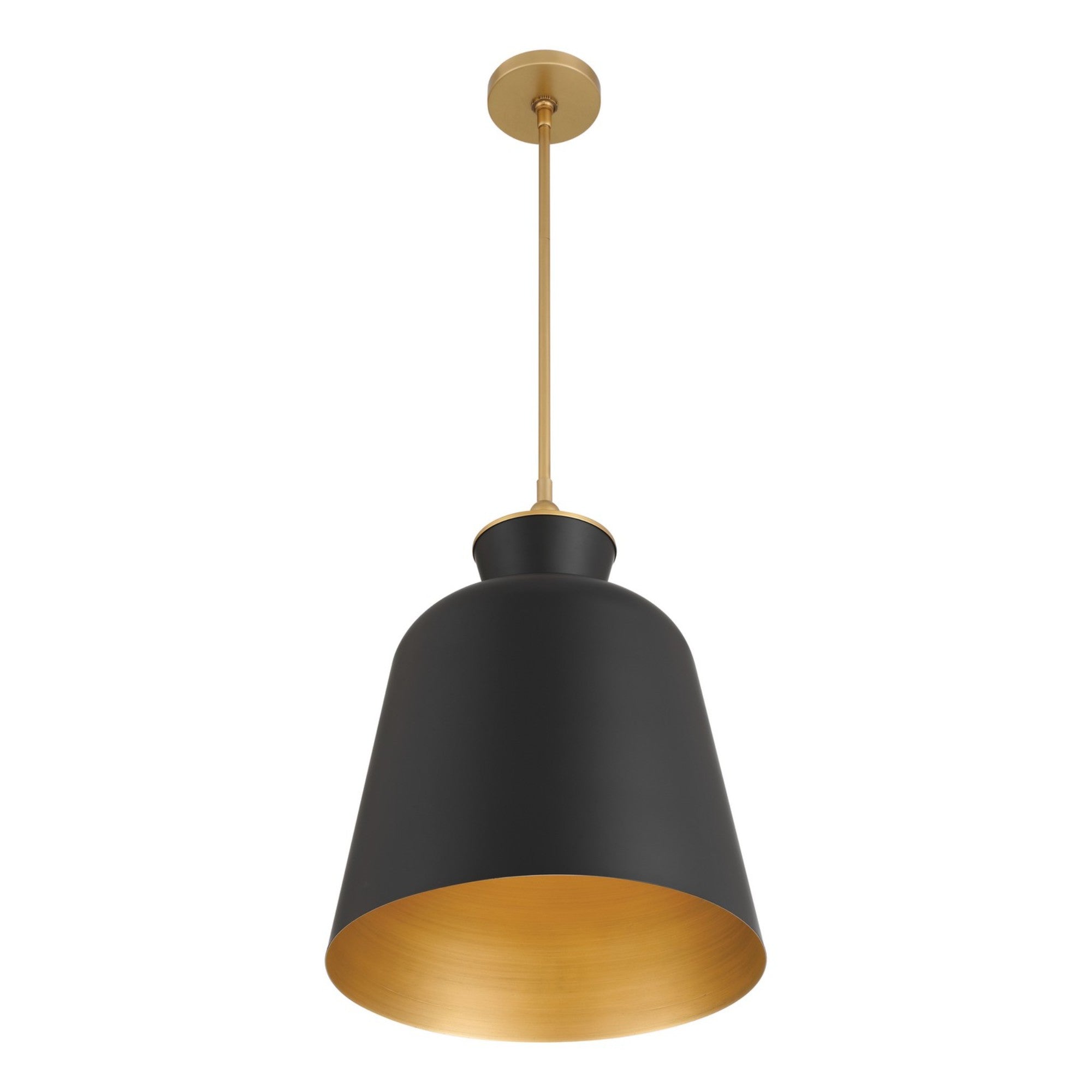 Holloway 20" Pendant, Legacy Brass & Dark Matte Black Finish - Bees Lighting