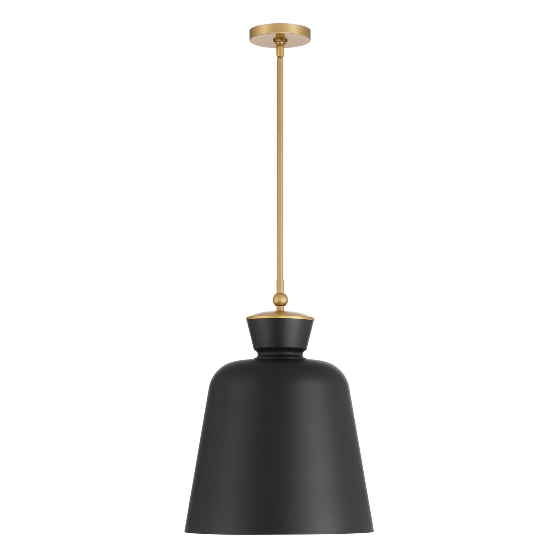 Holloway 20" Pendant, Legacy Brass & Dark Matte Black Finish - Bees Lighting