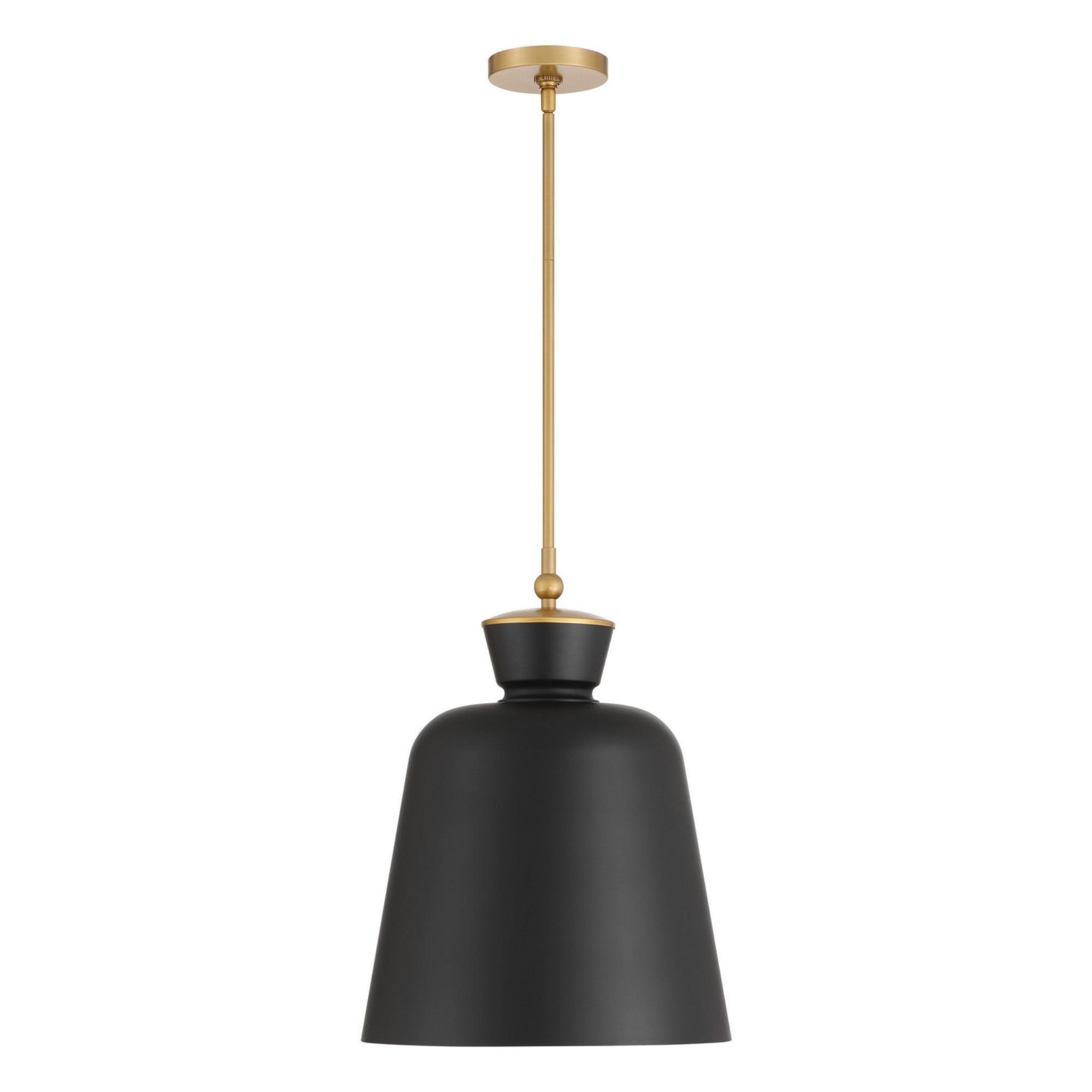 Holloway 20" Pendant, Legacy Brass & Dark Matte Black Finish - Bees Lighting