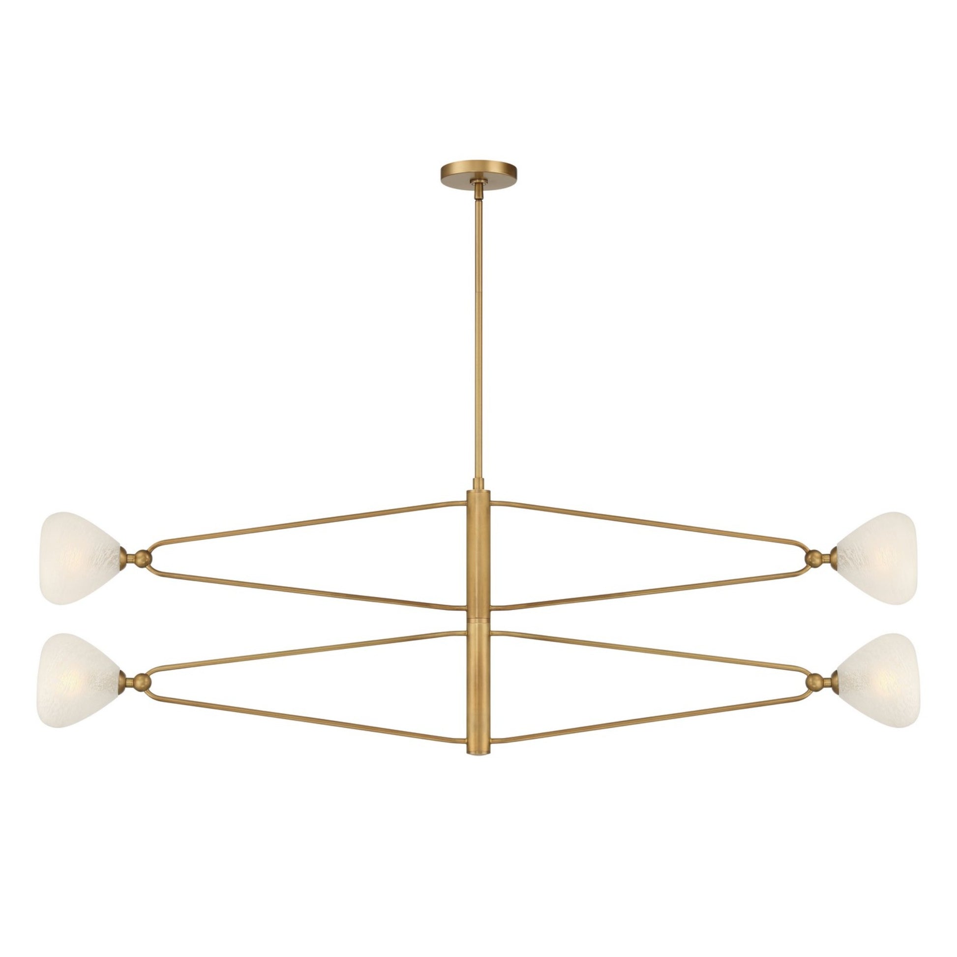 Orion 53" 4-Light Chandelier, Legacy Brass Finish - Bees Lighting