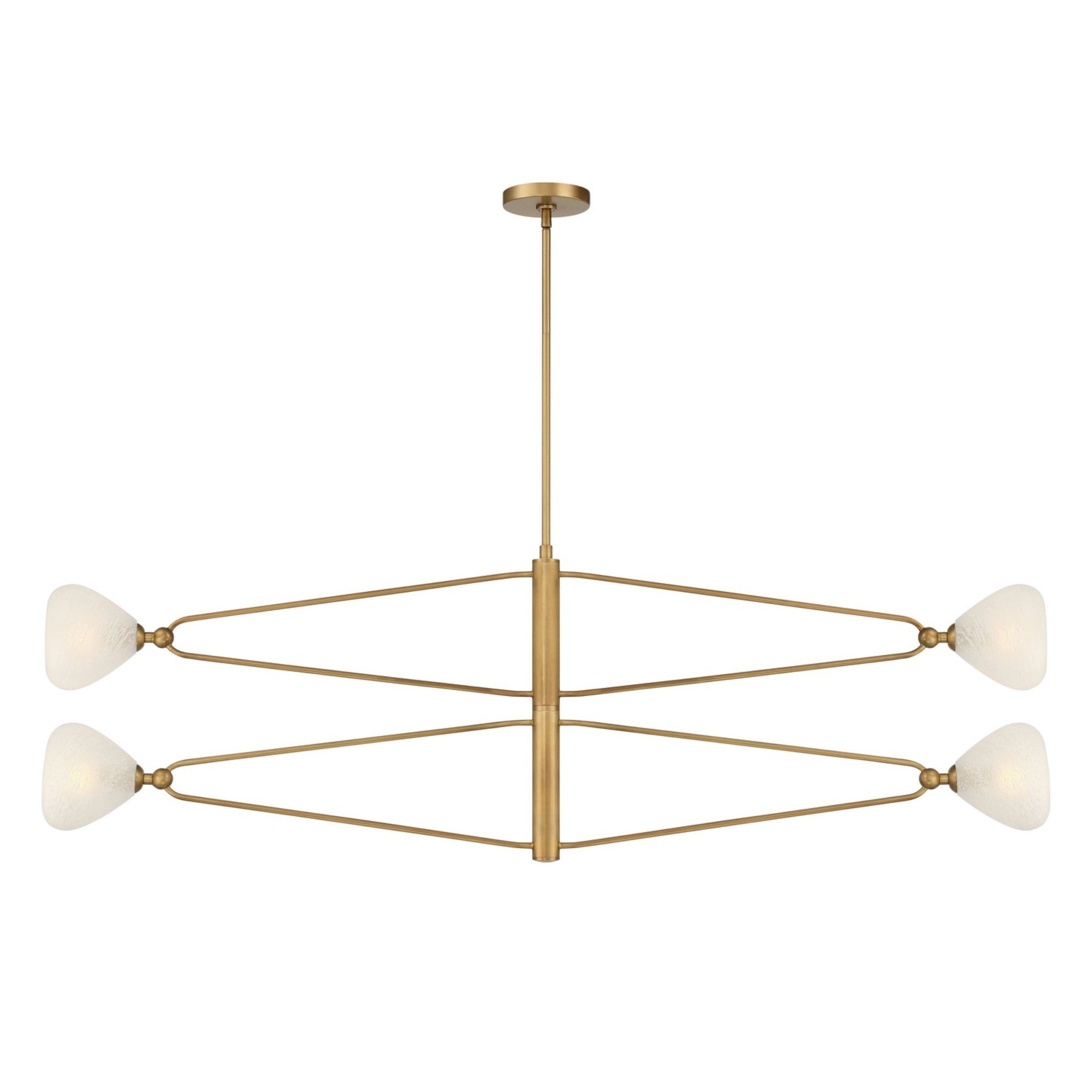 Orion 53" 4-Light Chandelier, Legacy Brass Finish - Bees Lighting