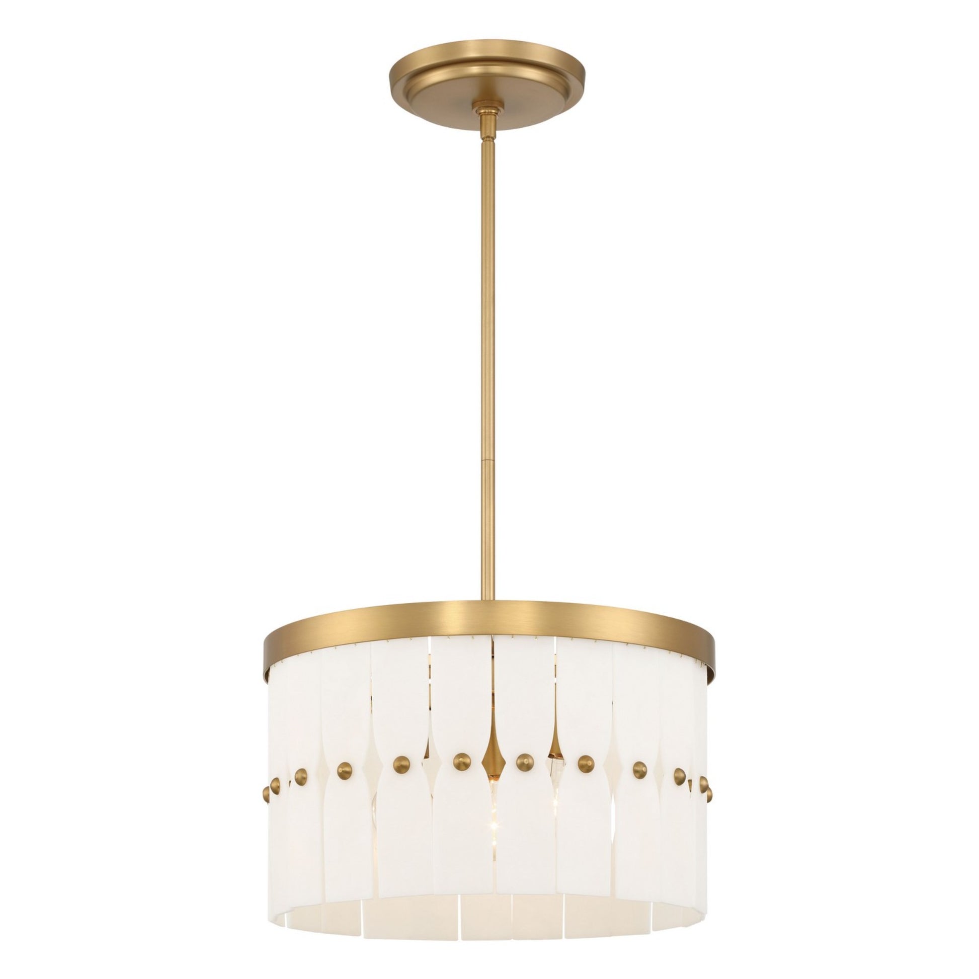 Coronelle 16" 3-Light Convertible Semi Flush/Pendant, Legacy Brass Finish - Bees Lighting