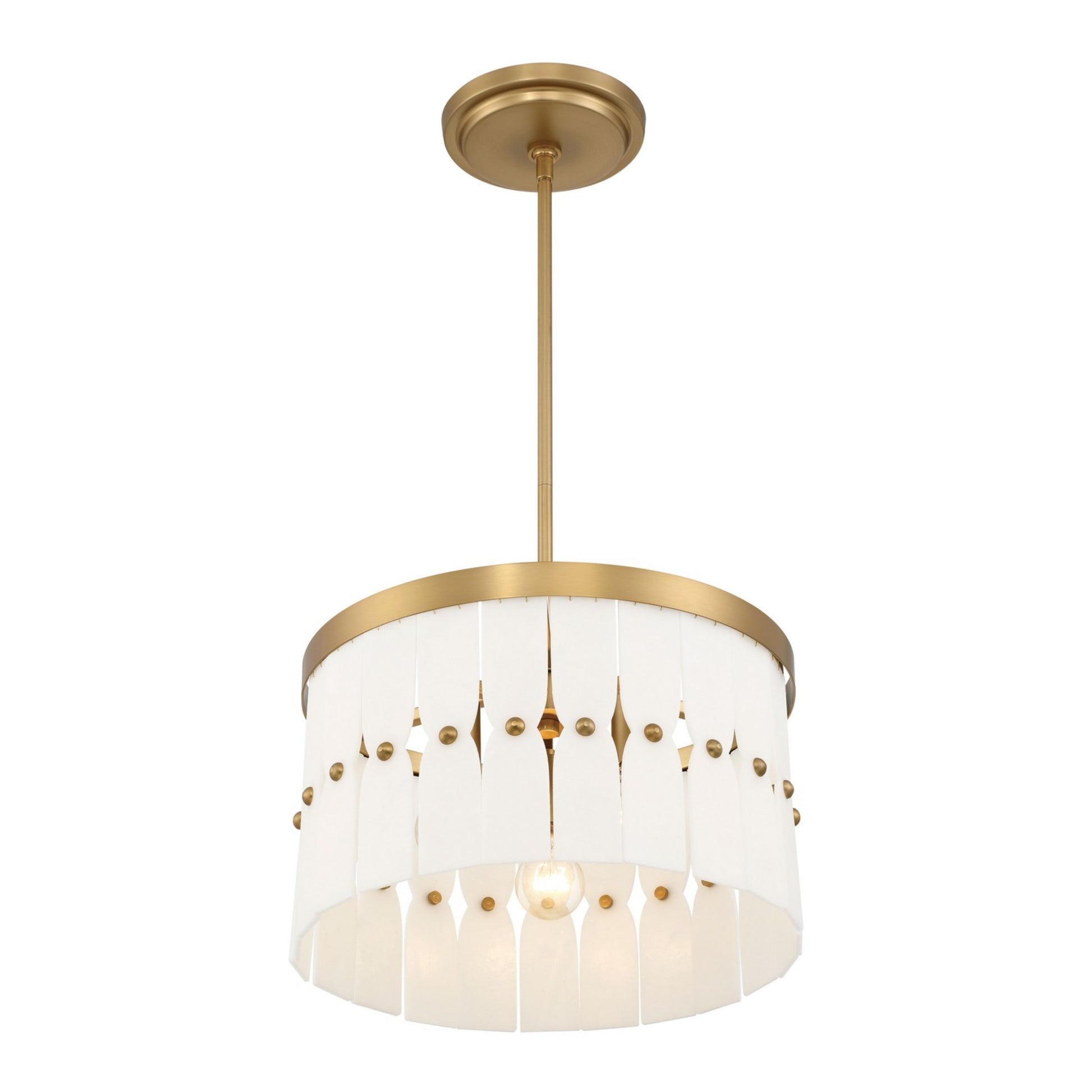 Coronelle 16" 3-Light Convertible Semi Flush/Pendant, Legacy Brass Finish - Bees Lighting