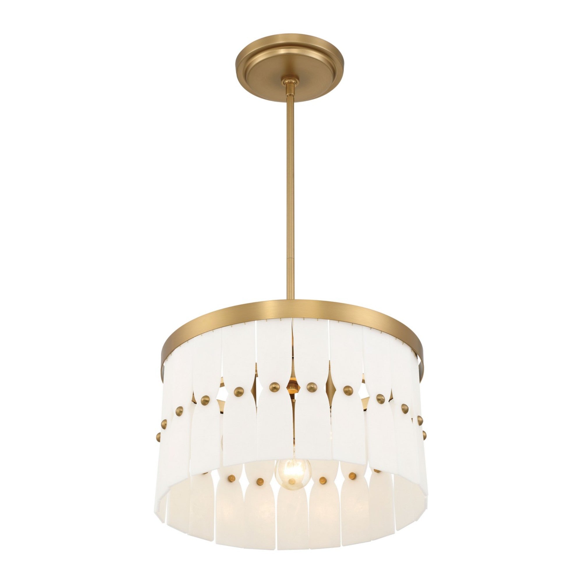 Coronelle 16" 3-Light Convertible Semi Flush/Pendant, Legacy Brass Finish - Bees Lighting