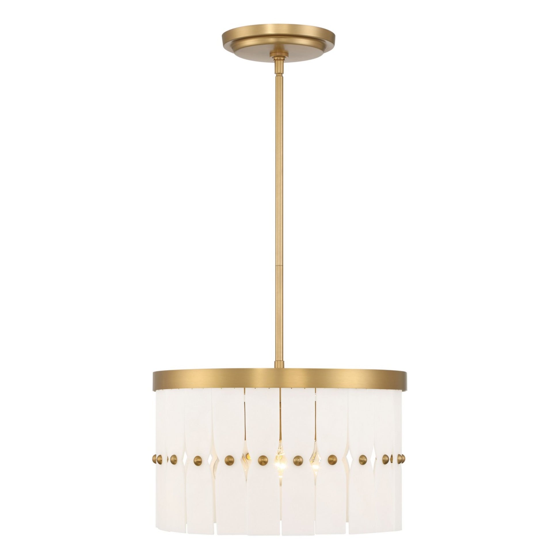 Coronelle 16" 3-Light Convertible Semi Flush/Pendant, Legacy Brass Finish - Bees Lighting