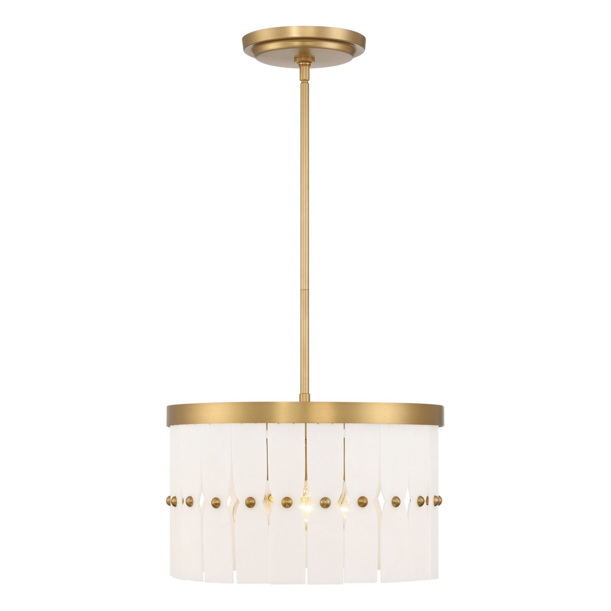 Coronelle 16" 3-Light Convertible Semi Flush/Pendant, Legacy Brass Finish - Bees Lighting