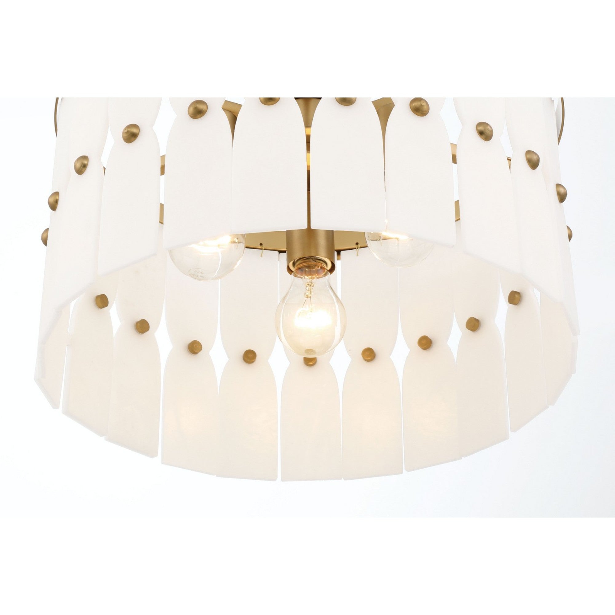 Coronelle 16" 3-Light Convertible Semi Flush/Pendant, Legacy Brass Finish - Bees Lighting