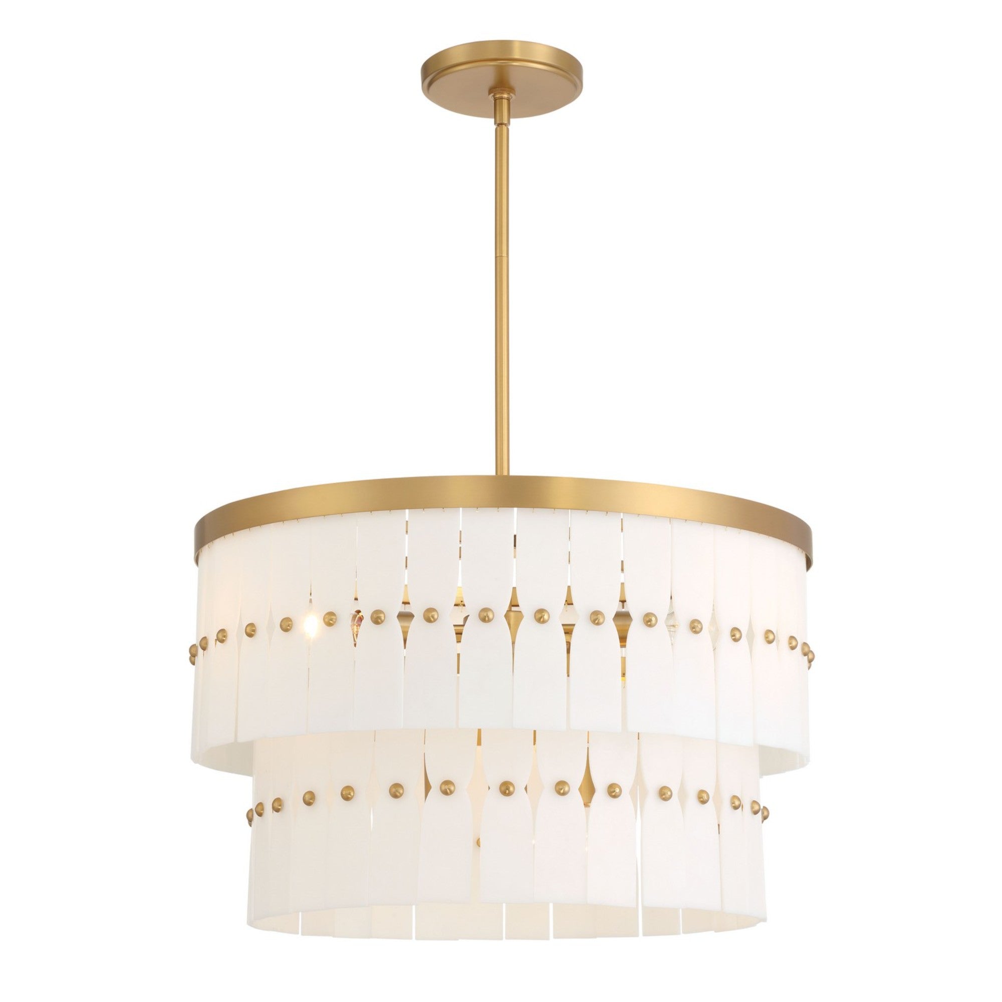 Coronelle 26" 6-Light Pendant, Legacy Brass Finish - Bees Lighting