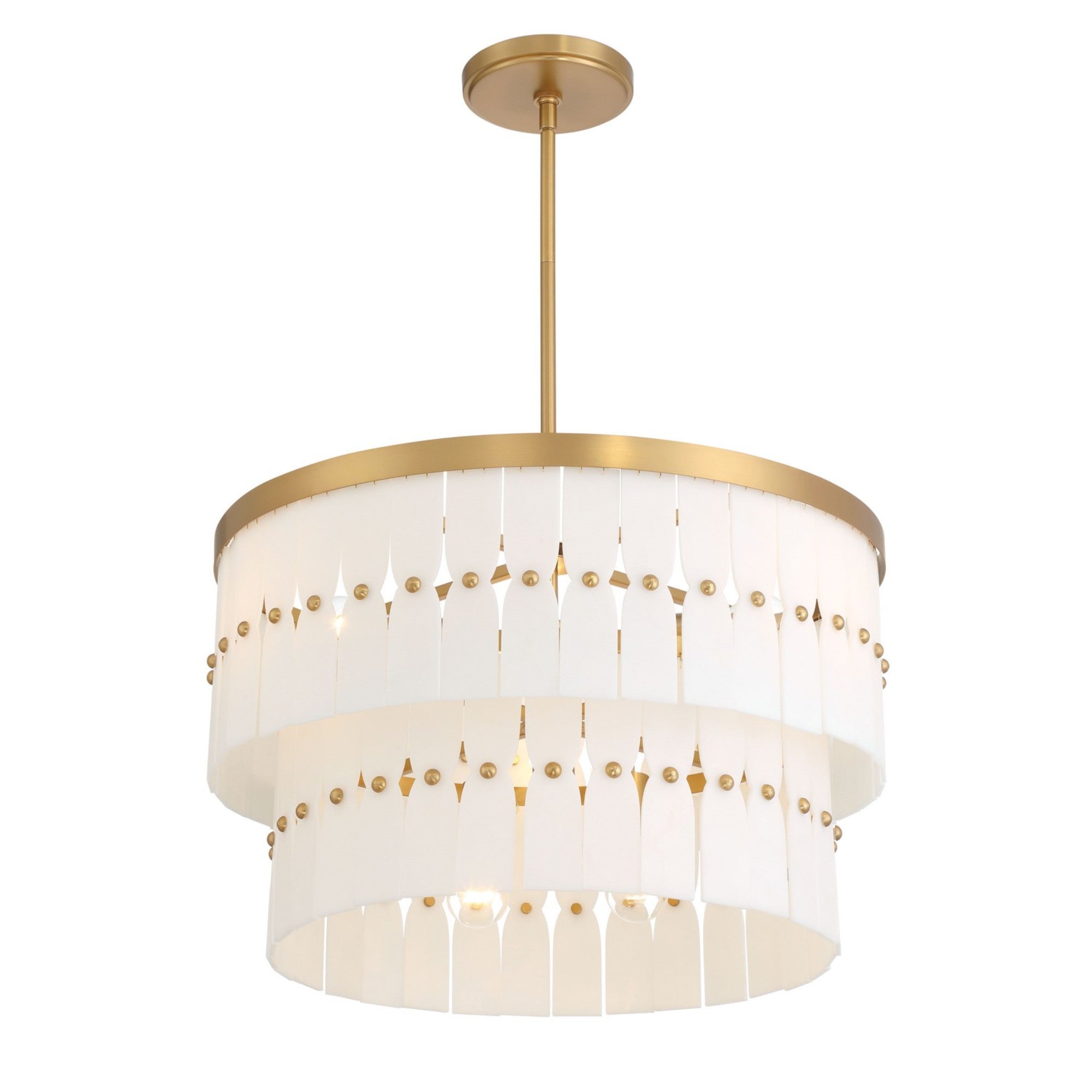 Coronelle 26" 6-Light Pendant, Legacy Brass Finish - Bees Lighting