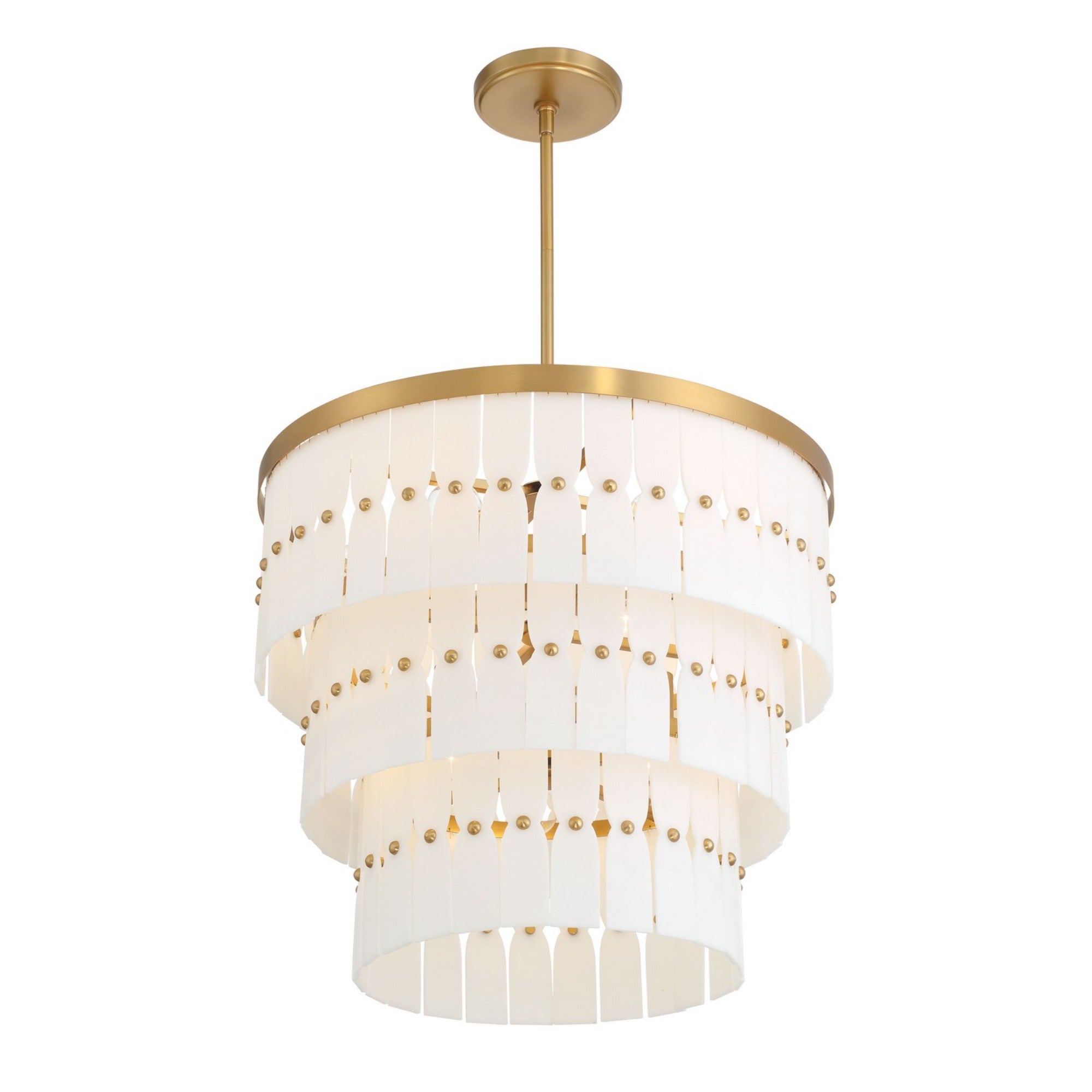 Coronelle 26" 9-Light Pendant, Legacy Brass Finish - Bees Lighting