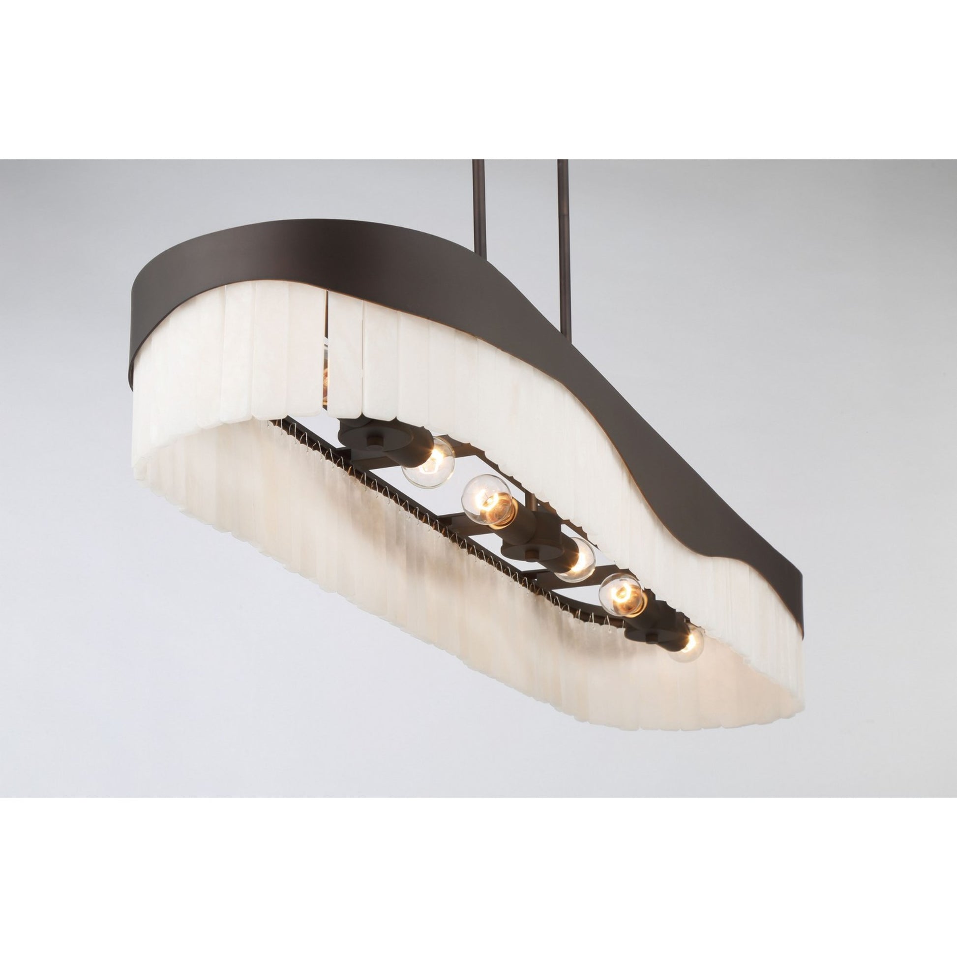 Sway 48" 6-Light Island Light, Dark Bronze Finish - Bees Lighting