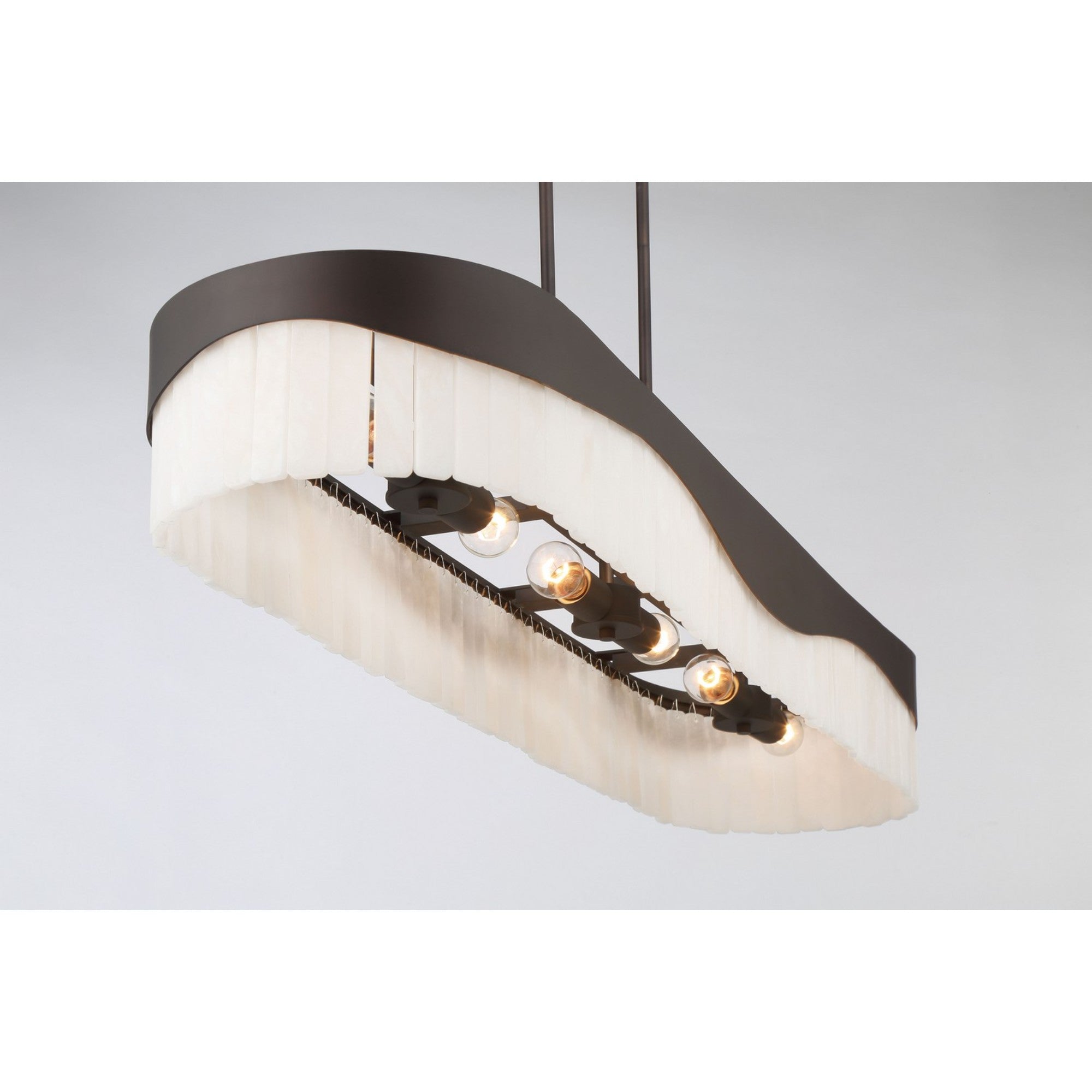 Sway 48" 6-Light Island Light, Dark Bronze Finish - Bees Lighting