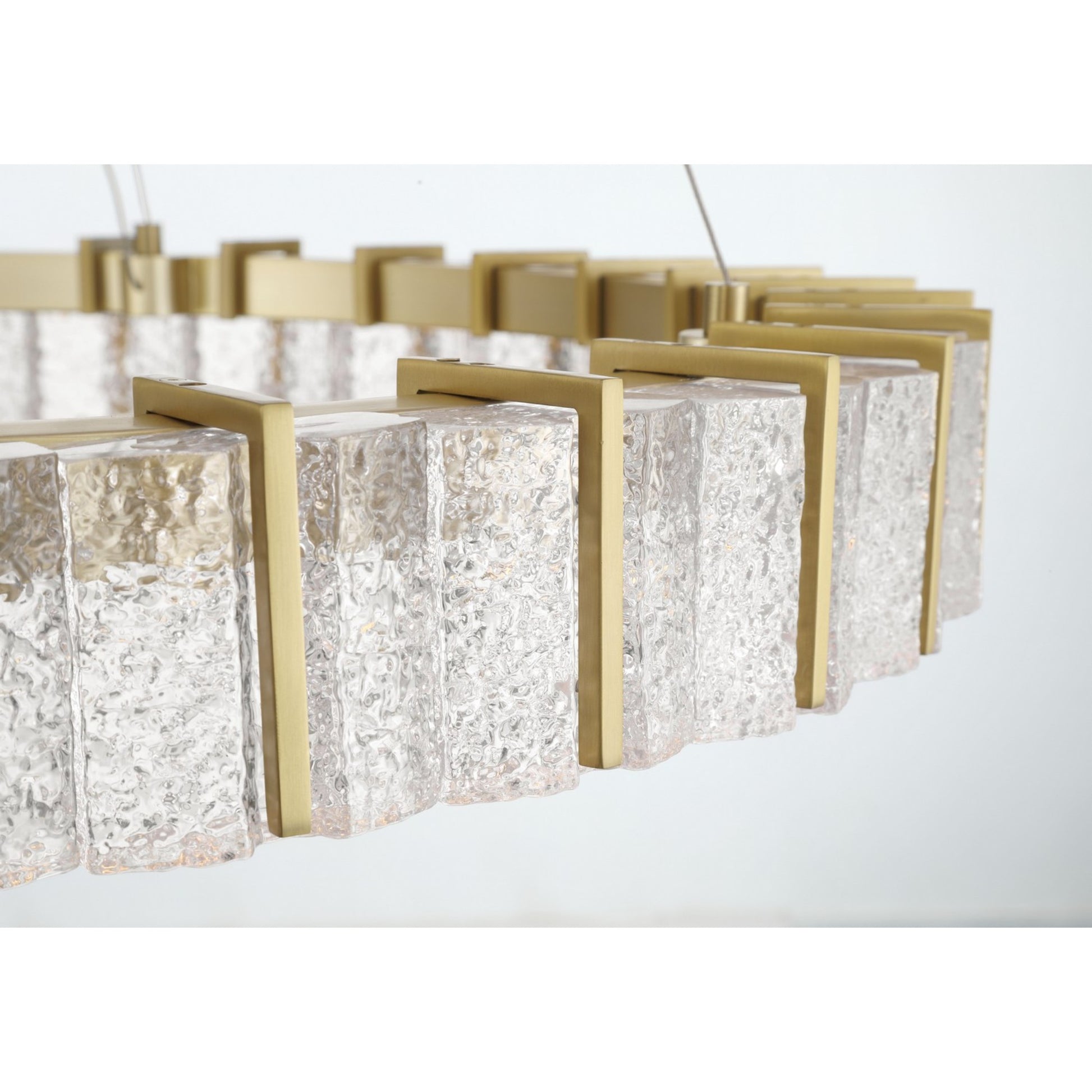 Sevryn 2-Tiers 45" LED Chandelier, Soft Brass Finish - Bees Lighting