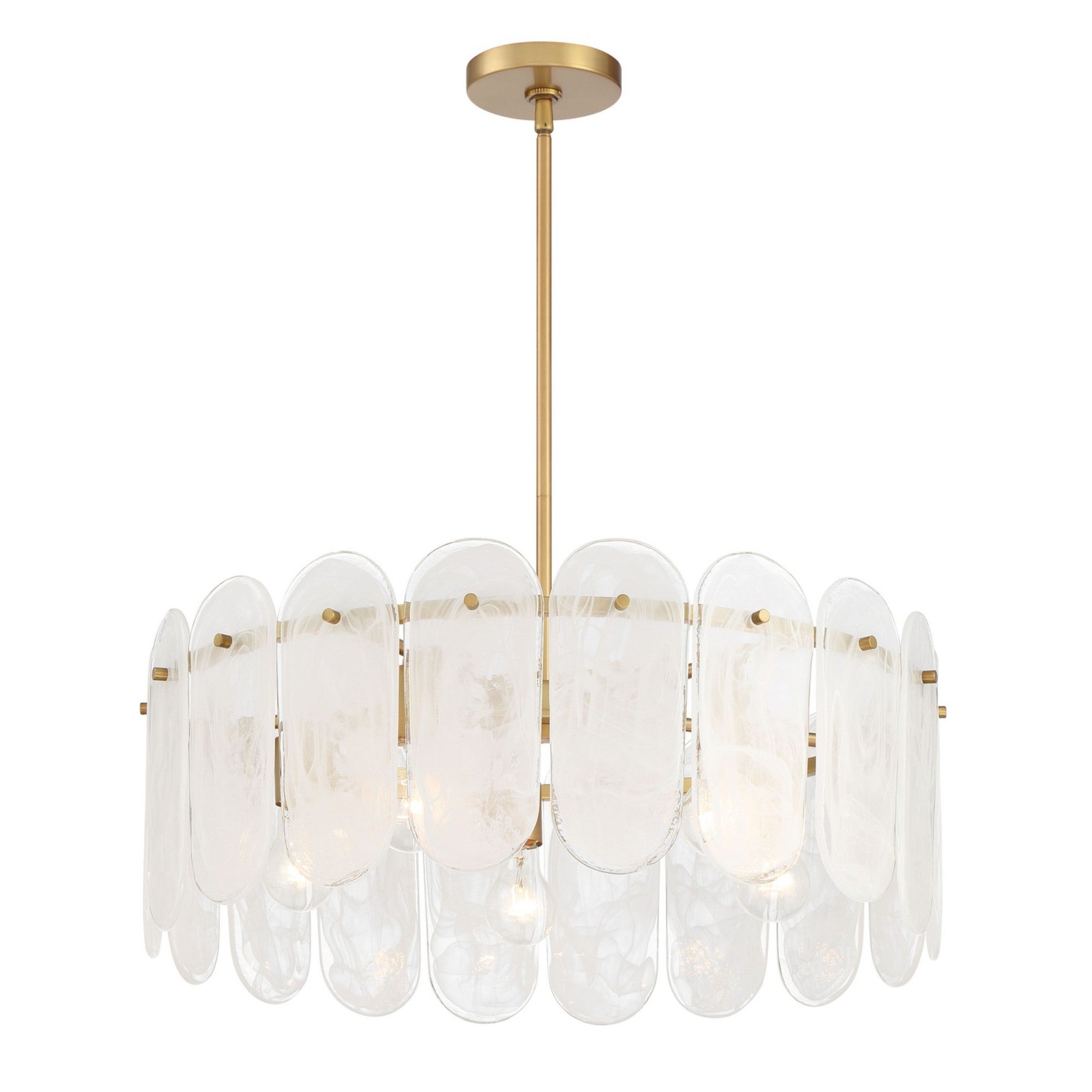 Oldmill 25" 5-Light Pendant, Legacy Brass Finish - Bees Lighting