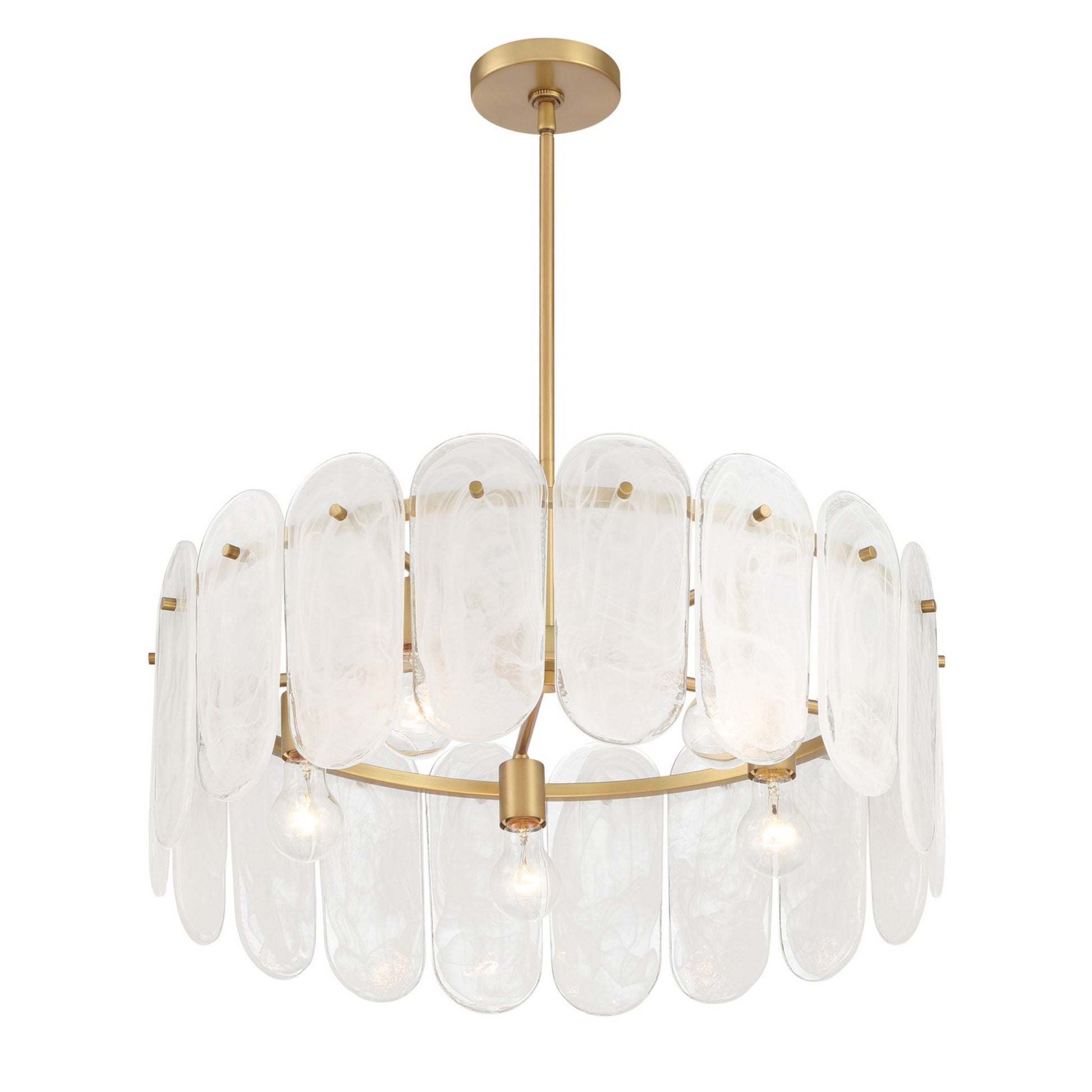 Oldmill 25" 5-Light Pendant, Legacy Brass Finish - Bees Lighting