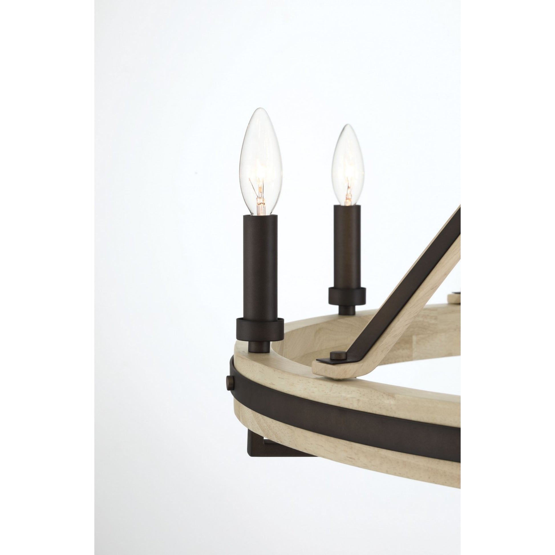 Sonoma 34" 8-Light Chandelier, Dark Bronze Finish - Bees Lighting