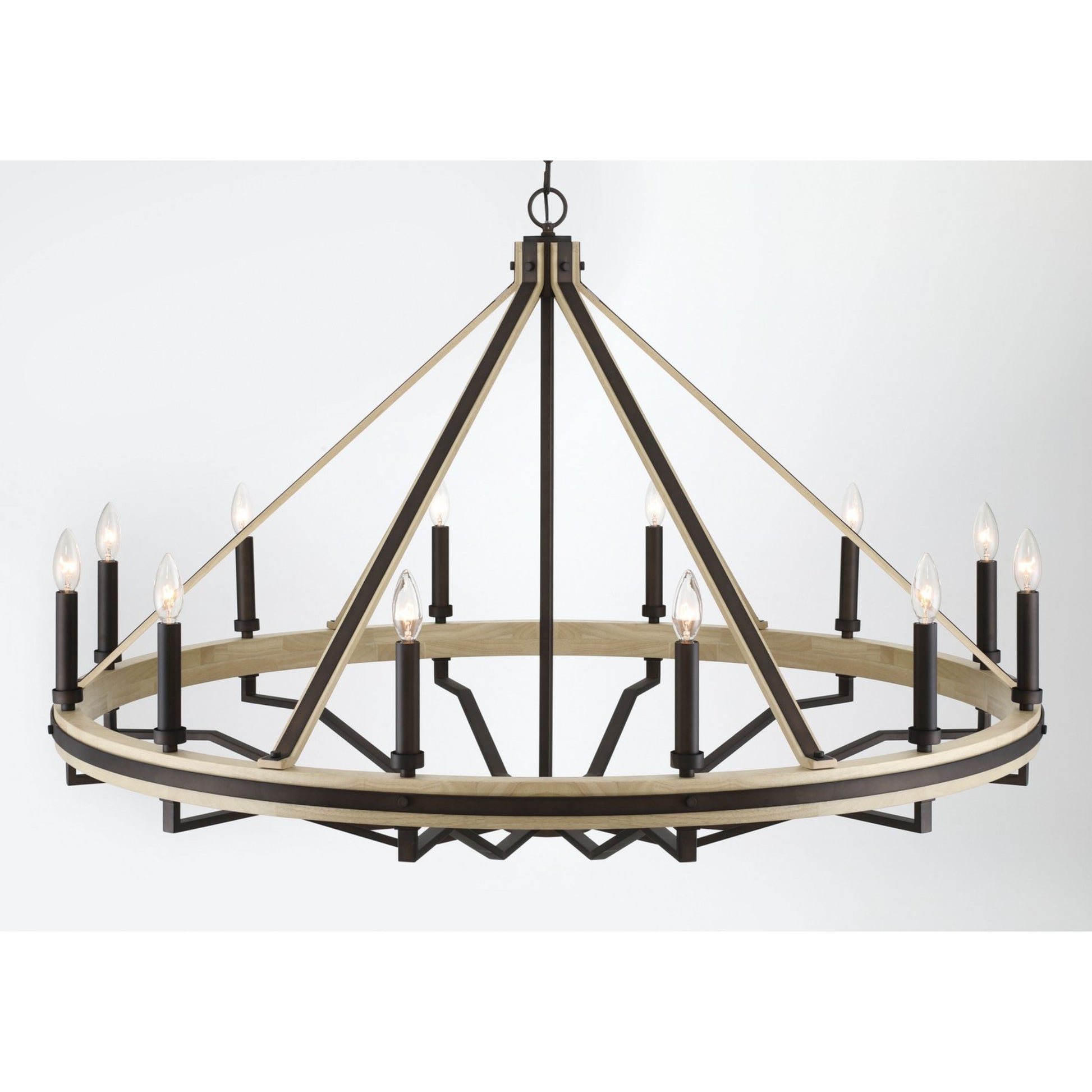 Sonoma 48" 12-Light Chandelier, Dark Bronze Finish - Bees Lighting
