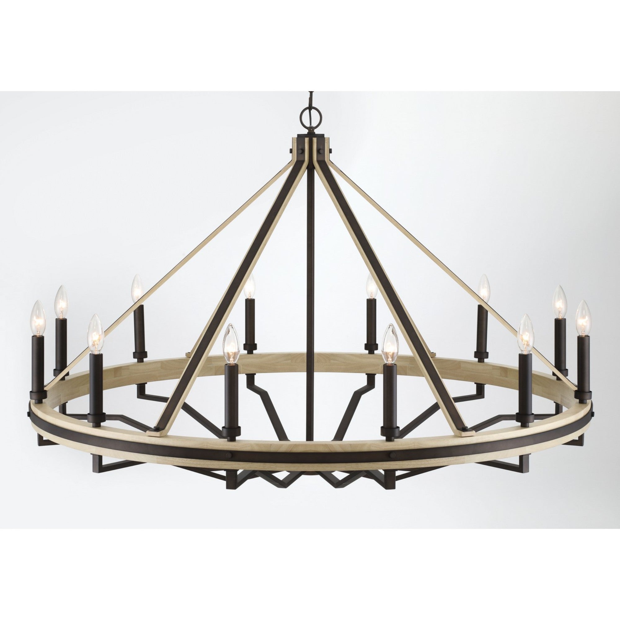 Sonoma 48" 12-Light Chandelier, Dark Bronze Finish - Bees Lighting