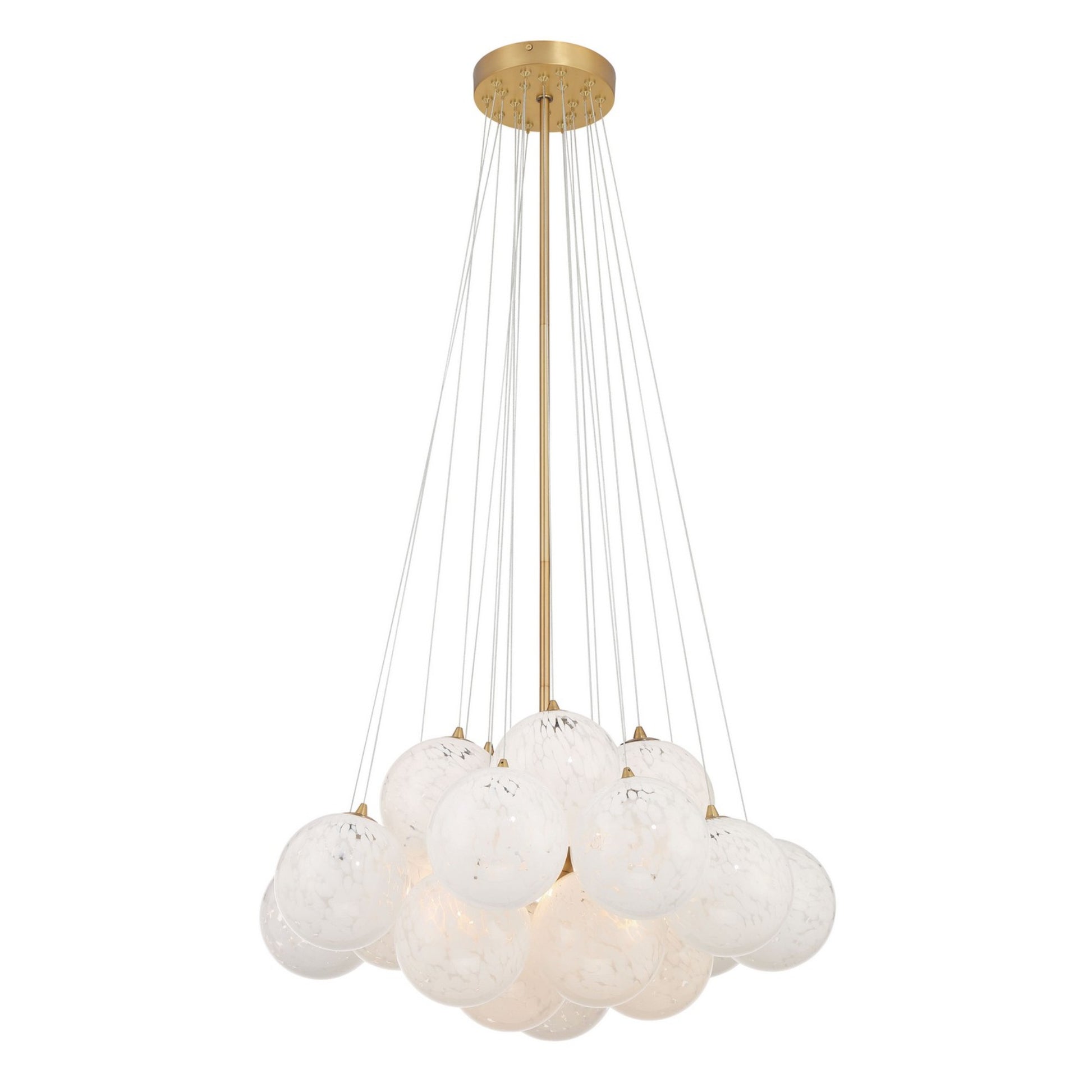 Langford 25" 5-Light Pendant, Legacy Brass Finish - Bees Lighting