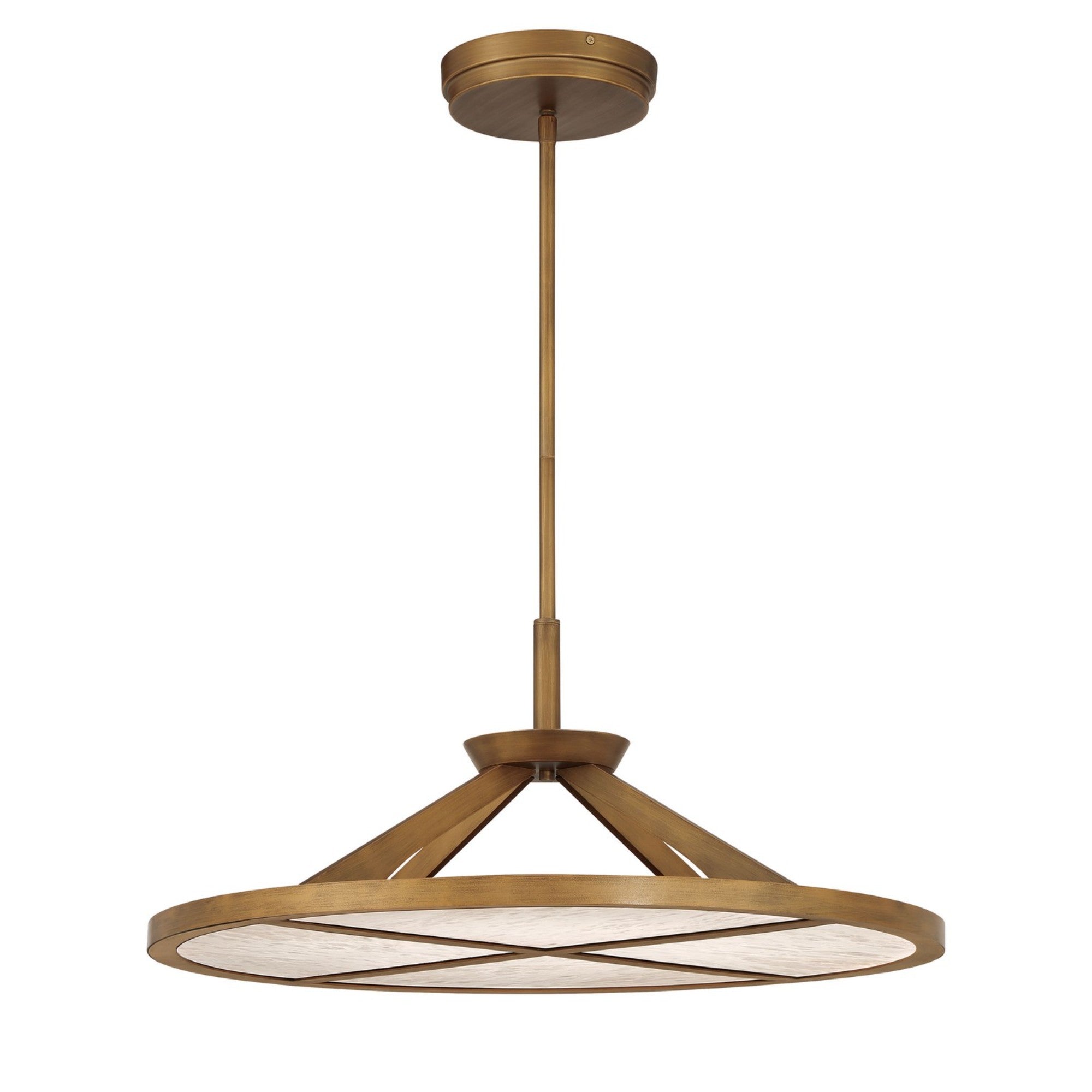 Stiles 28" LED Pendant, Ashen Gold Finish - Bees Lighting