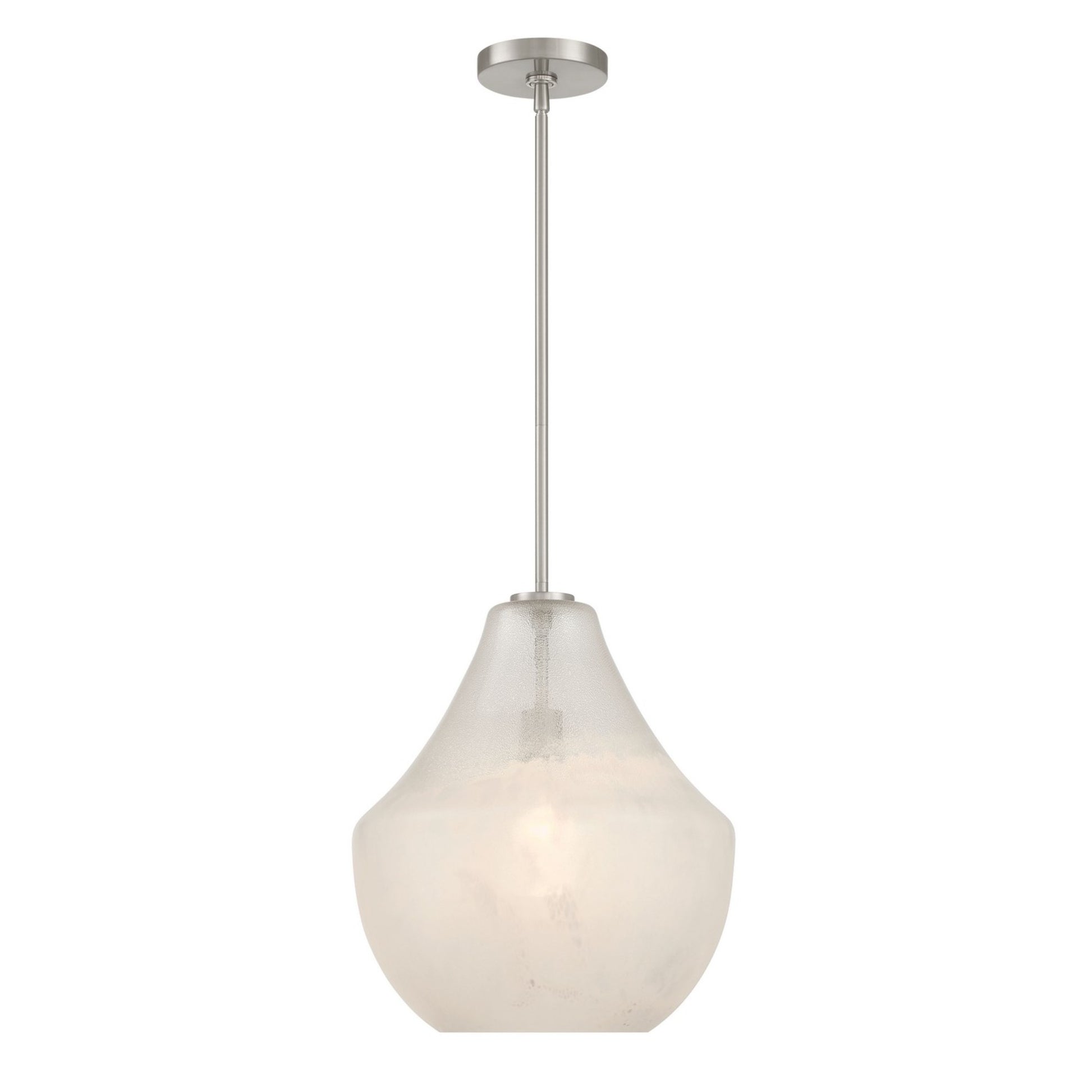 Pacific 17" Pendant, Brushed Nickel Finish with Misty White Glass - Bees Lighting