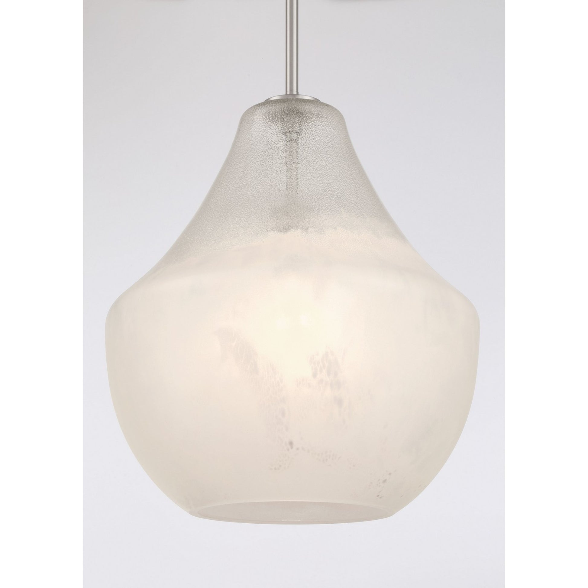 Pacific 17" Pendant, Brushed Nickel Finish with Misty White Glass - Bees Lighting
