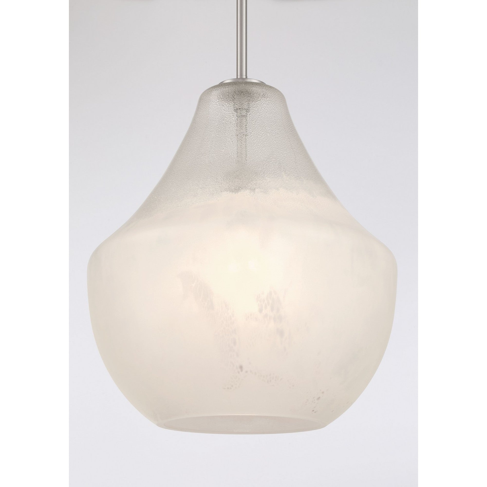 Pacific 17" Pendant, Brushed Nickel Finish with Misty White Glass - Bees Lighting