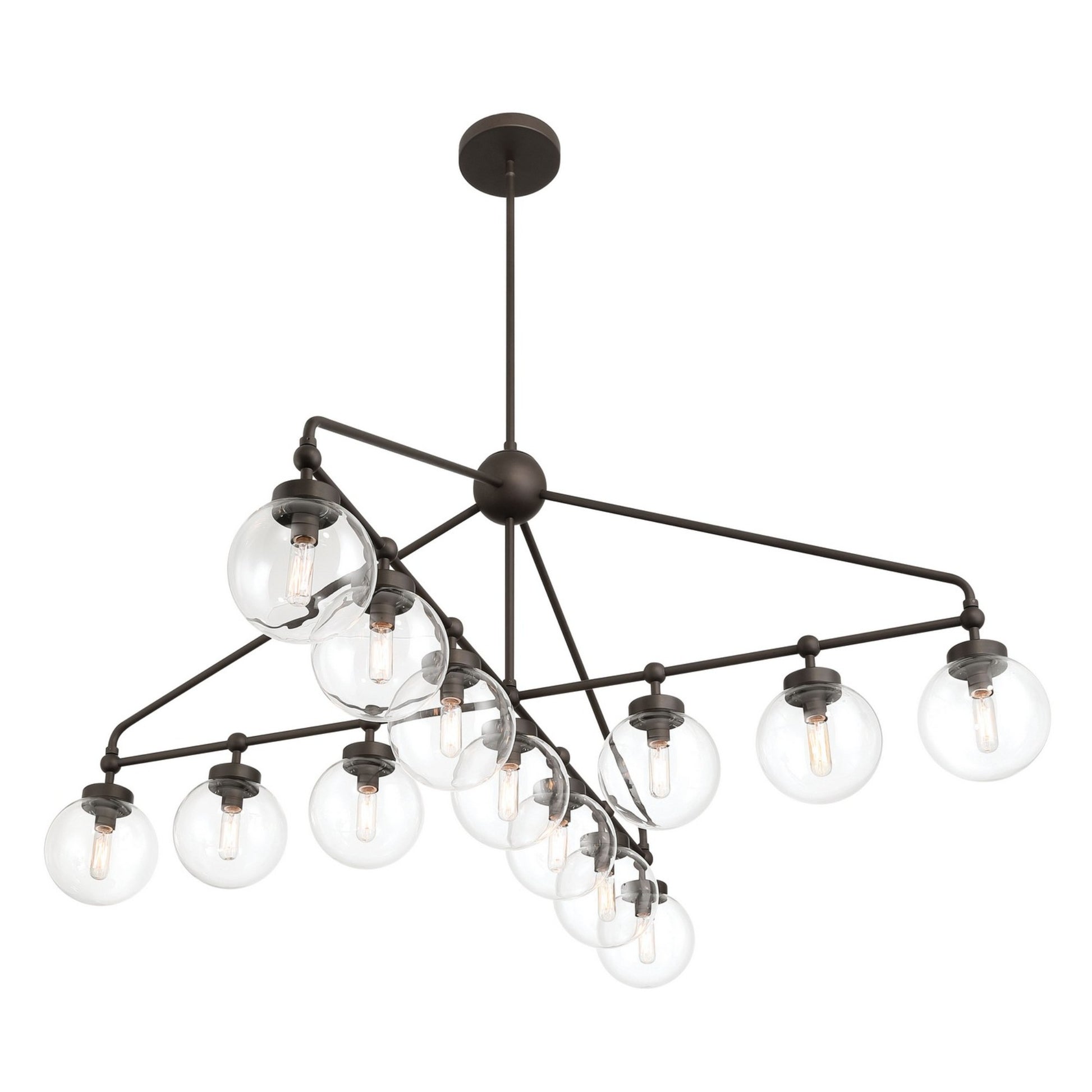 Stella 52" 13-Light Chandelier, Dark Bronze Finish - Bees Lighting