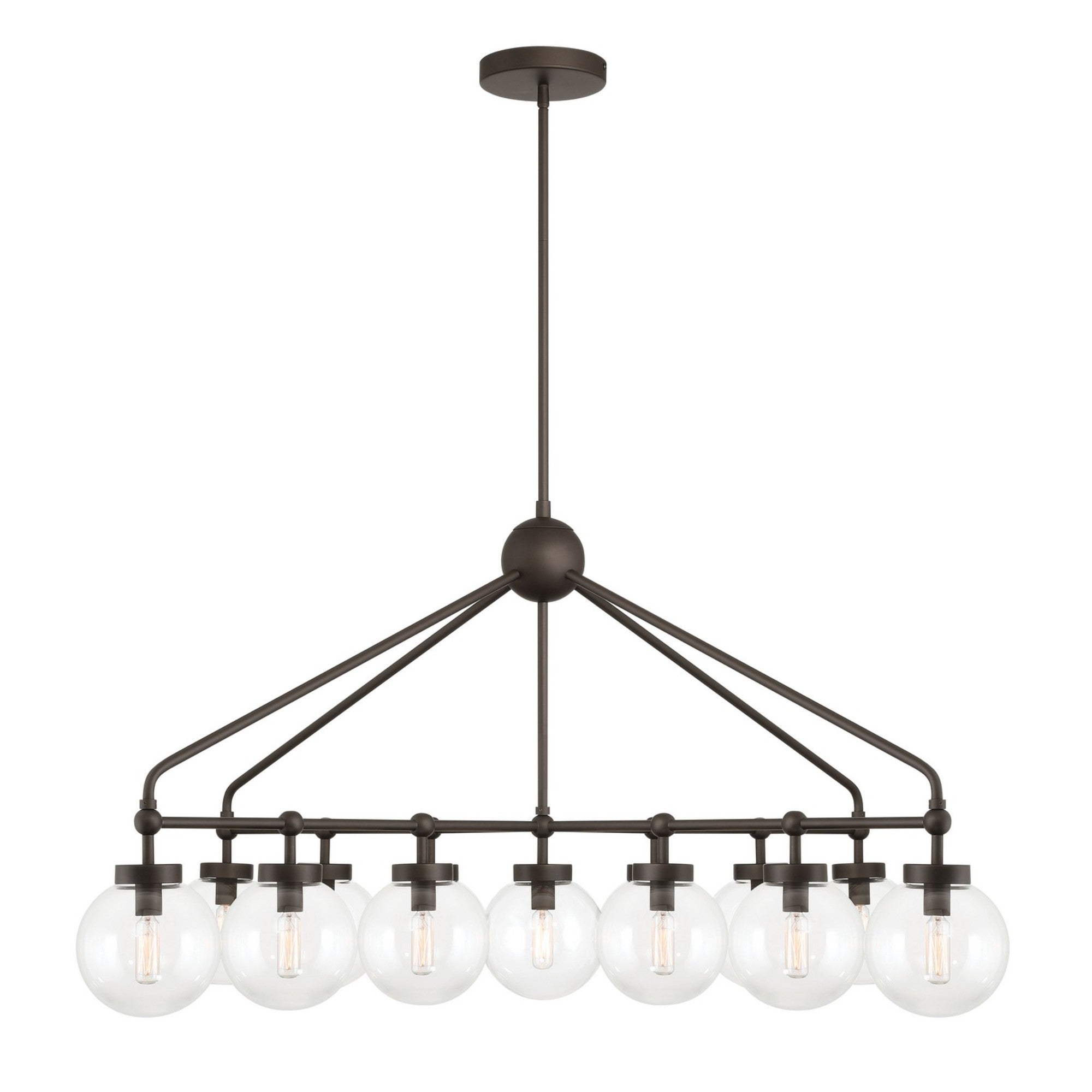 Stella 52" 13-Light Chandelier, Dark Bronze Finish - Bees Lighting