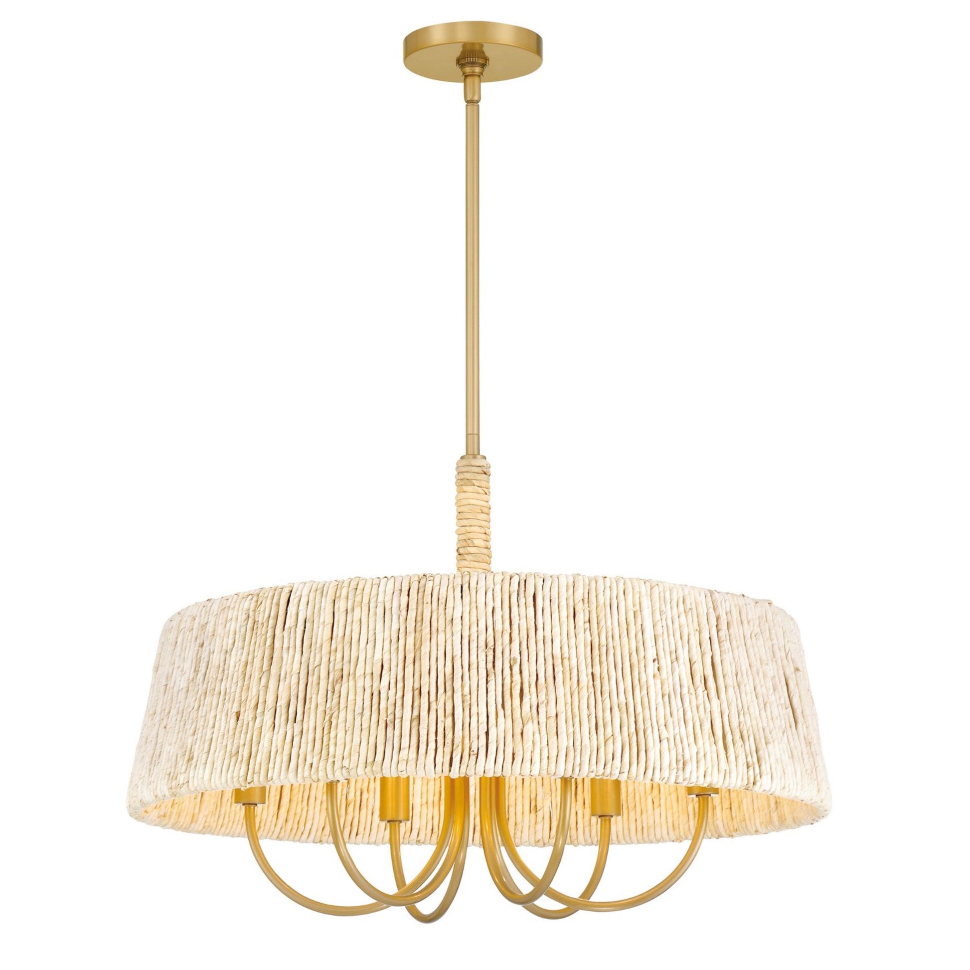 Hellia 24" 6-Light Pendant, Legacy Brass Finish - Bees Lighting