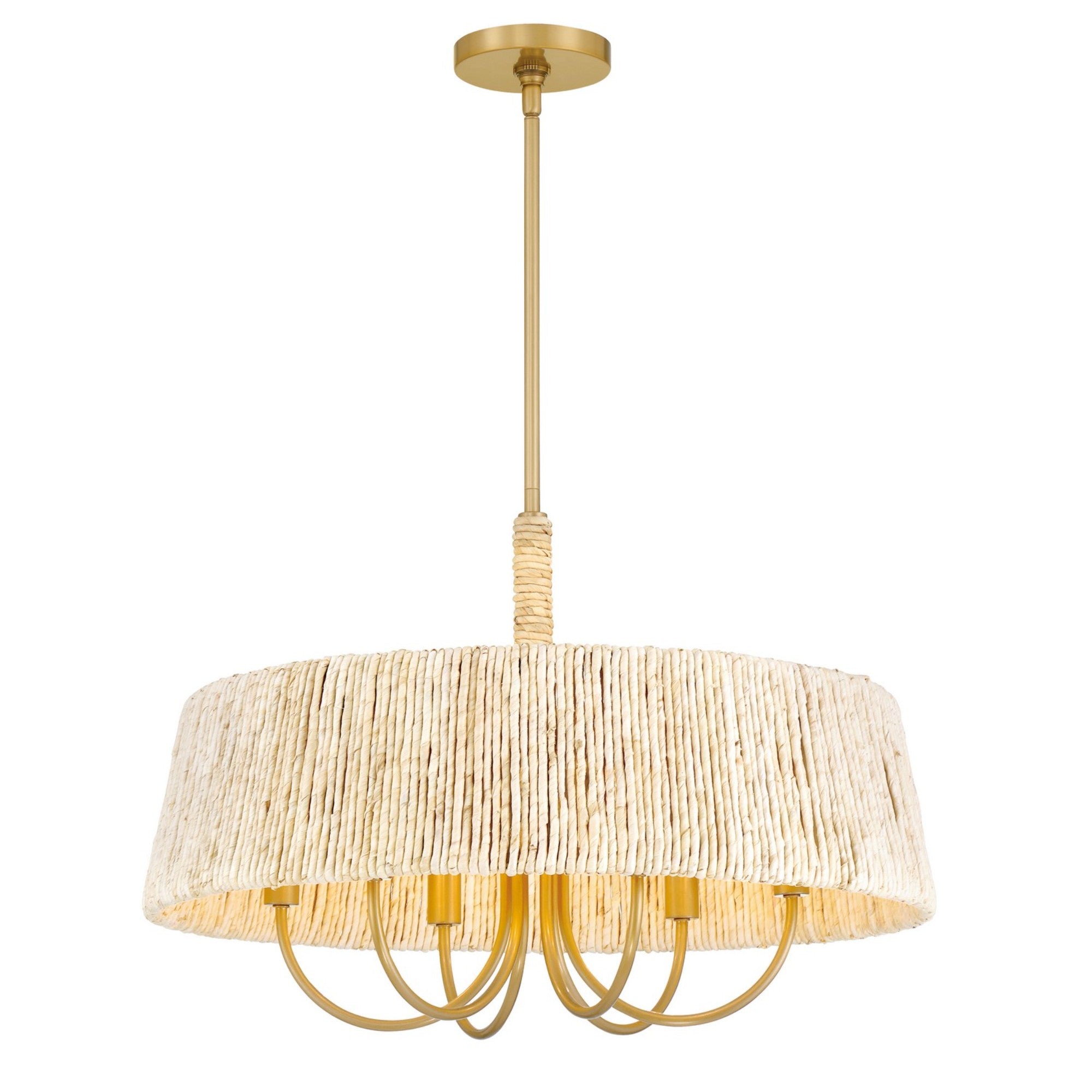 Hellia 24" 6-Light Pendant, Legacy Brass Finish - Bees Lighting
